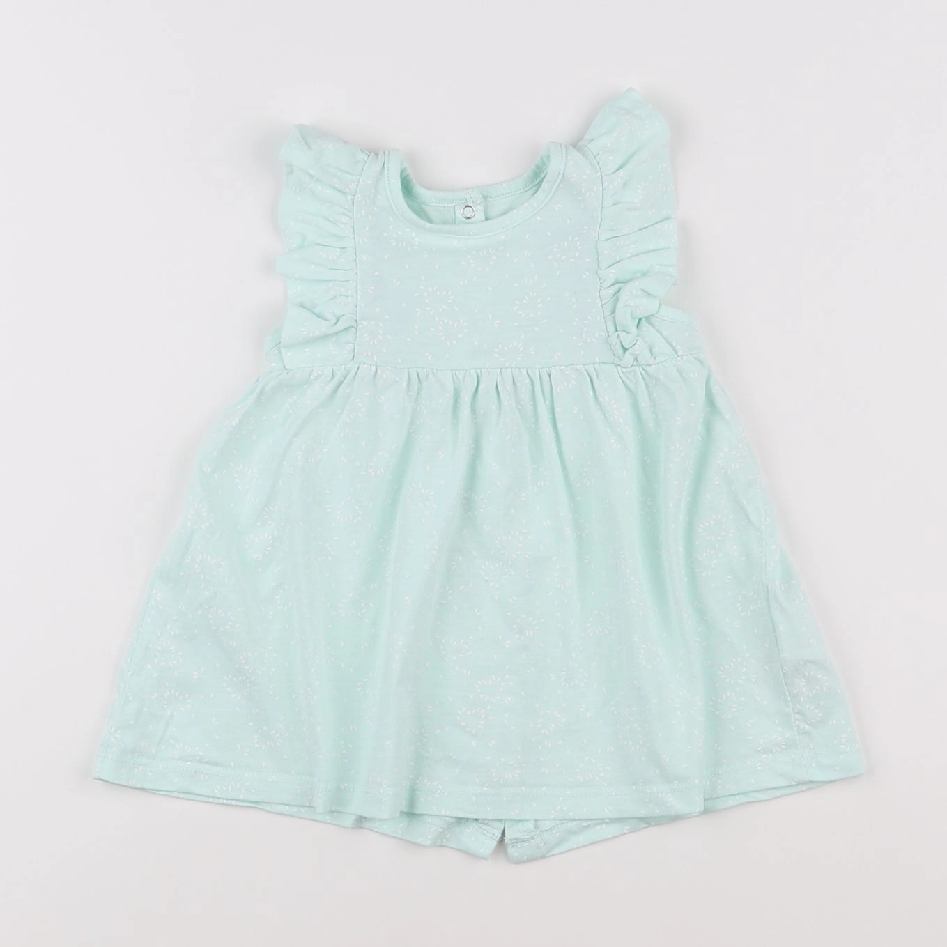 Vertbaudet - robe vert - 9 mois