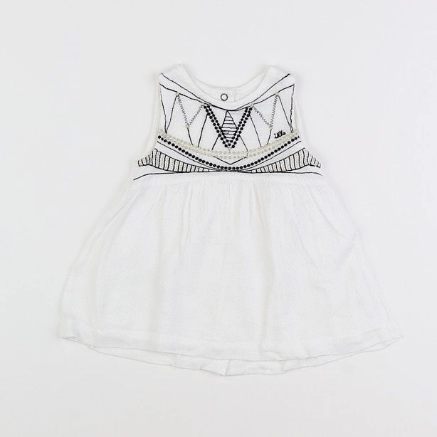 IKKS - robe blanc - 3 mois