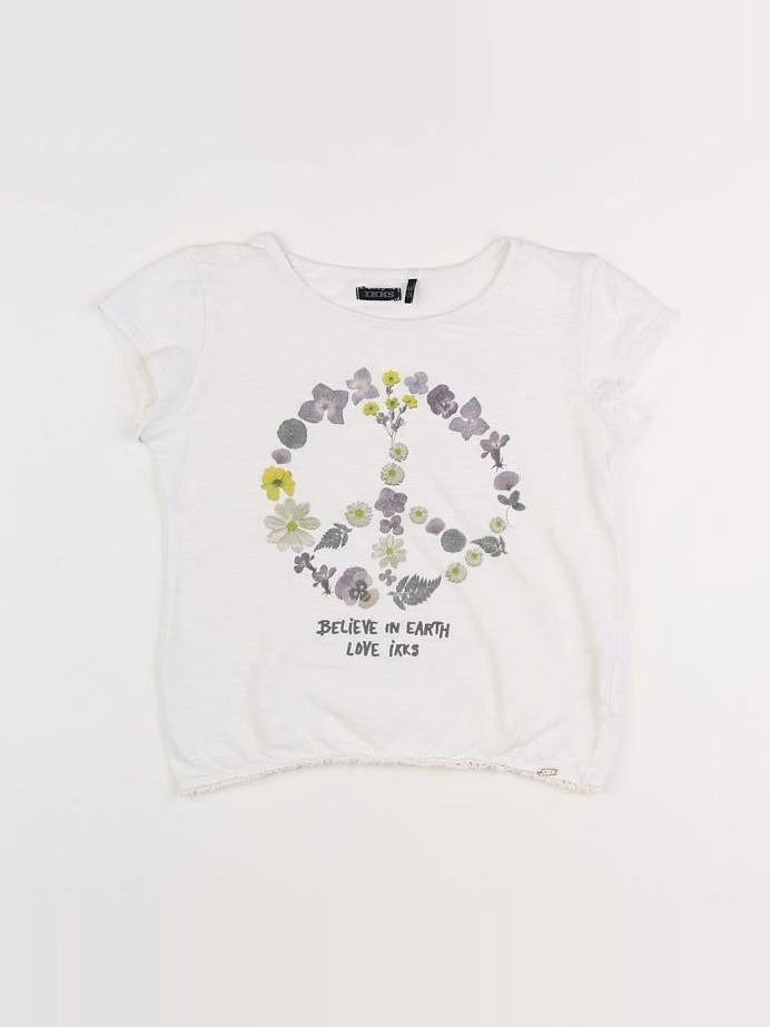 IKKS - tee-shirt blanc - 8 ans