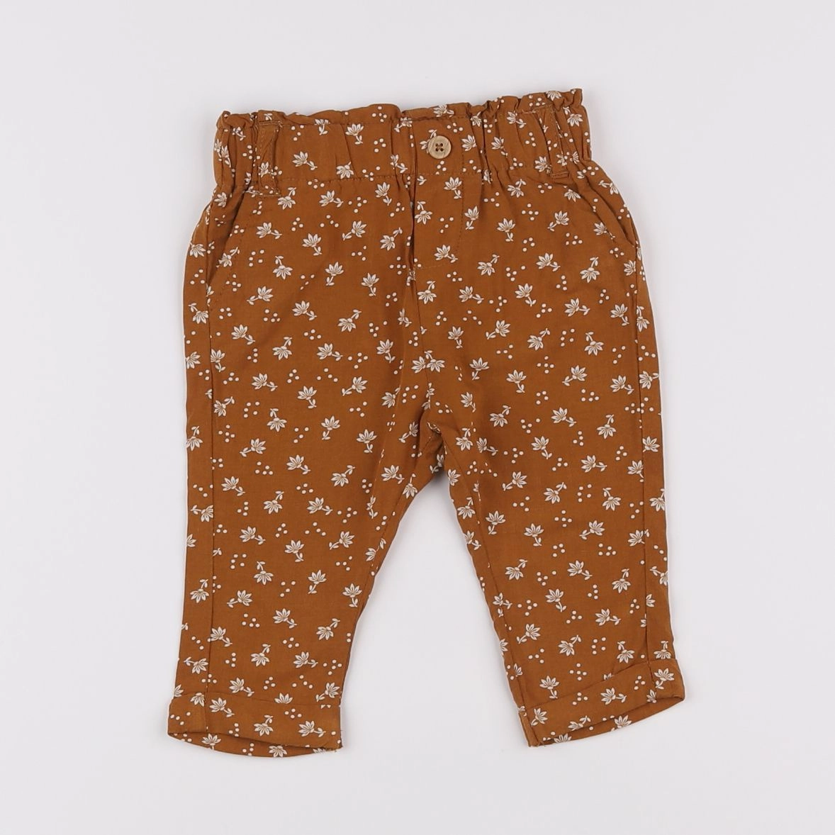 Vertbaudet - pantalon marron - 6 mois