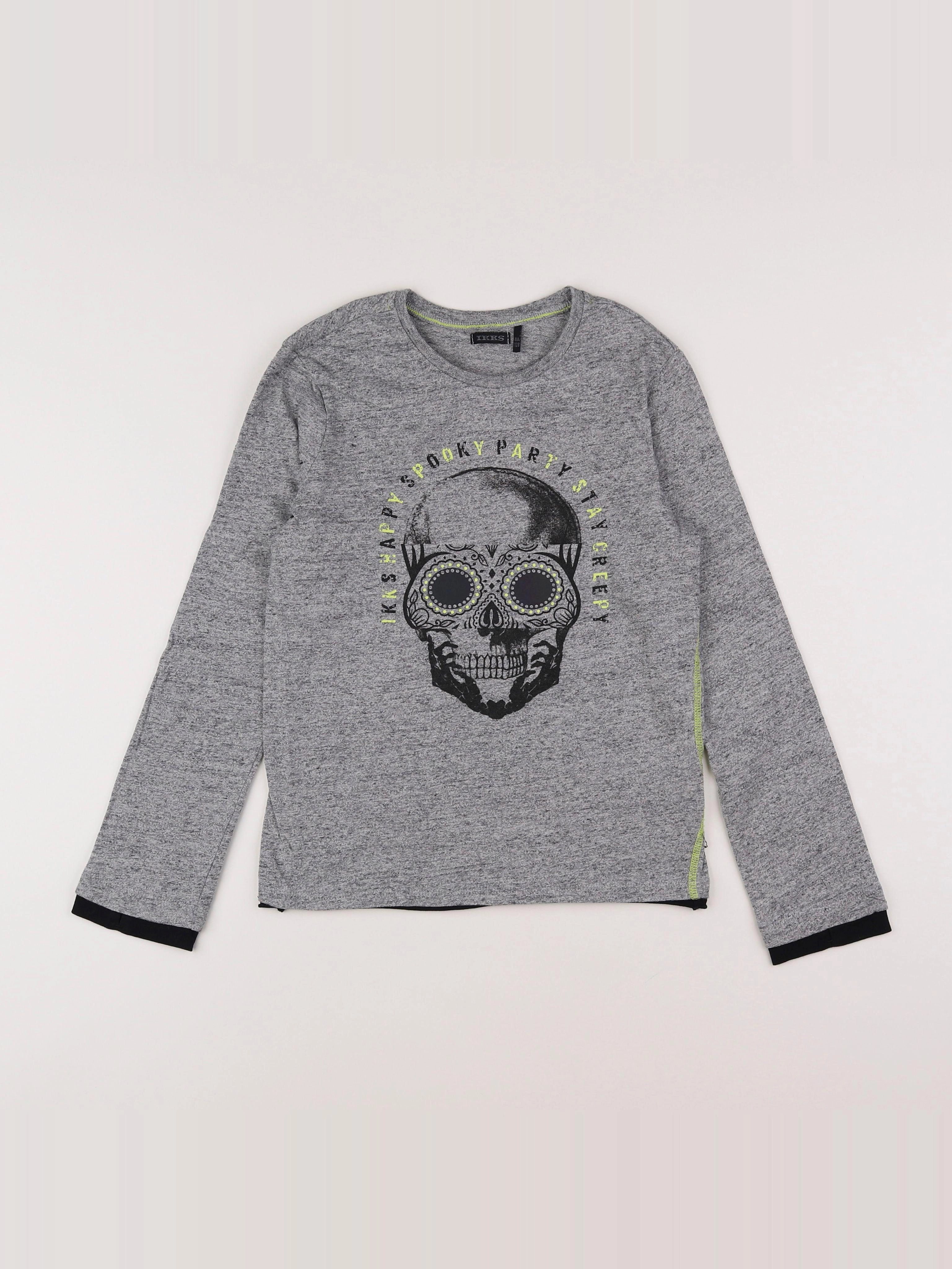 IKKS - tee-shirt gris - 8 ans
