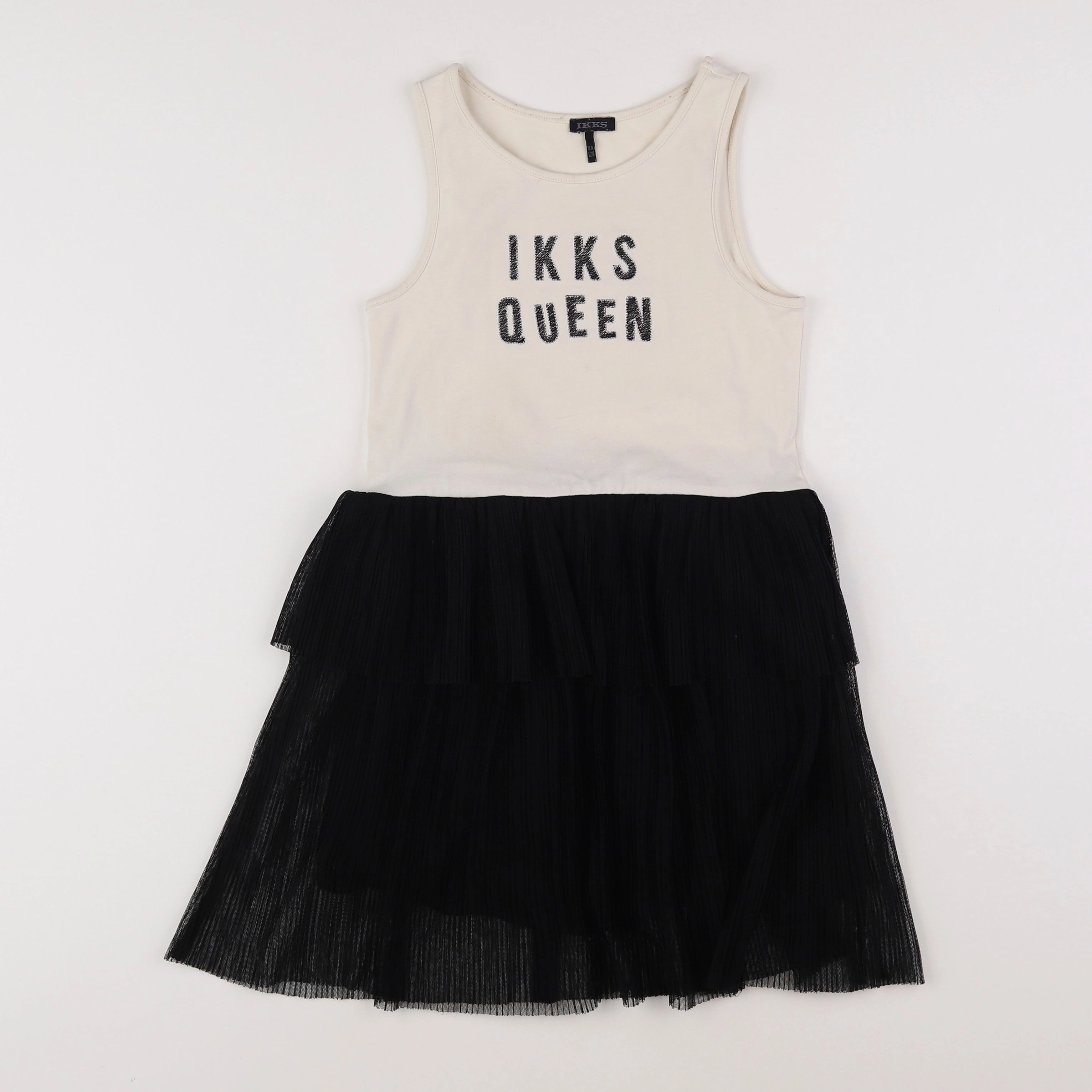IKKS - robe blanc, noir - 8 ans