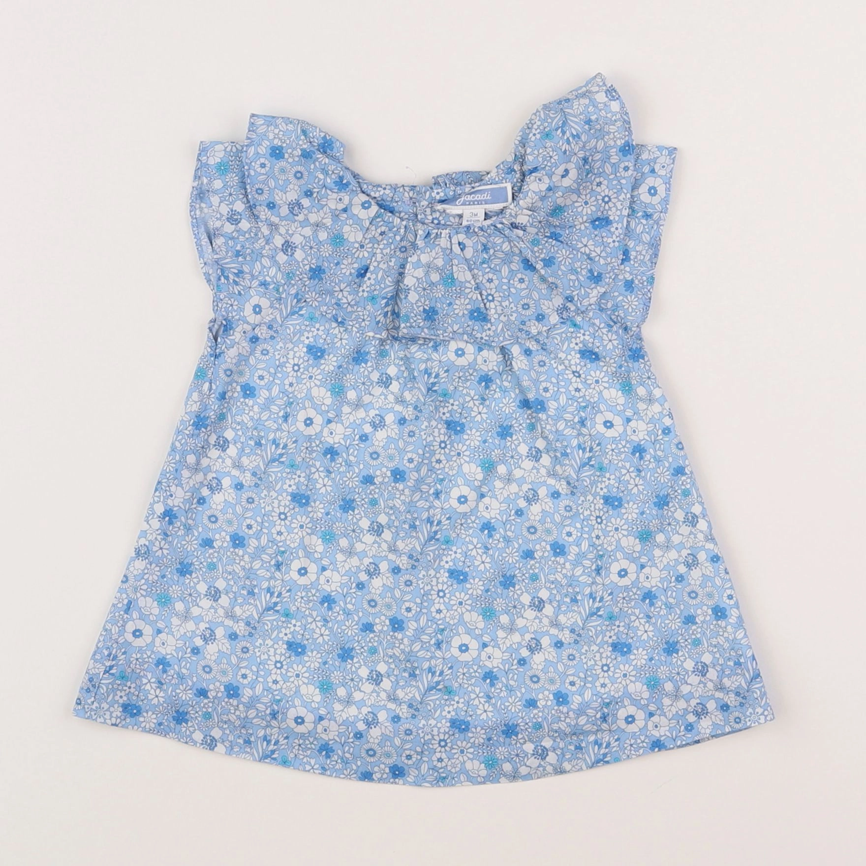 Jacadi - blouse liberty bleu - 3 mois