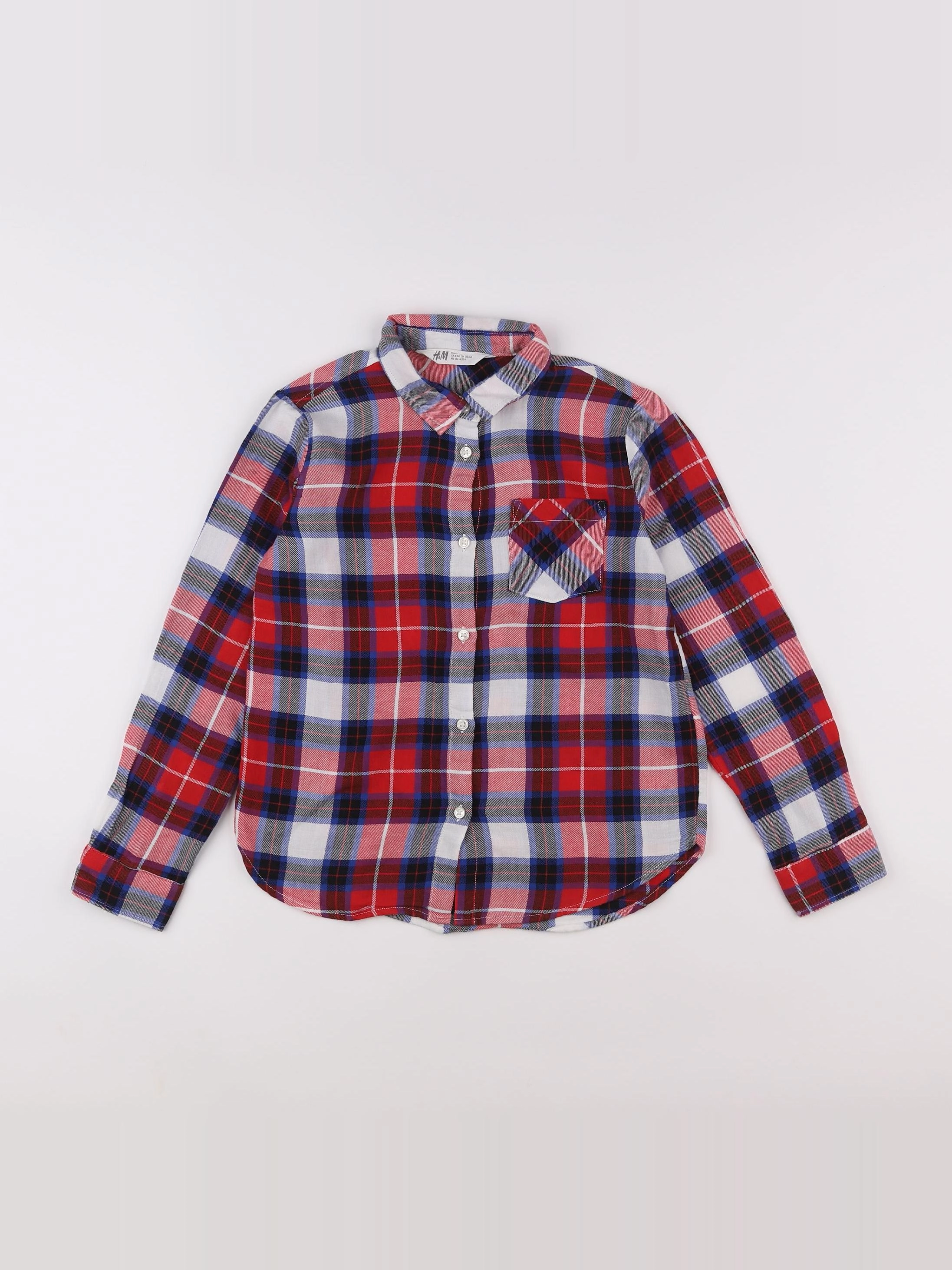 H&M - chemise multicolore - 8/9 ans