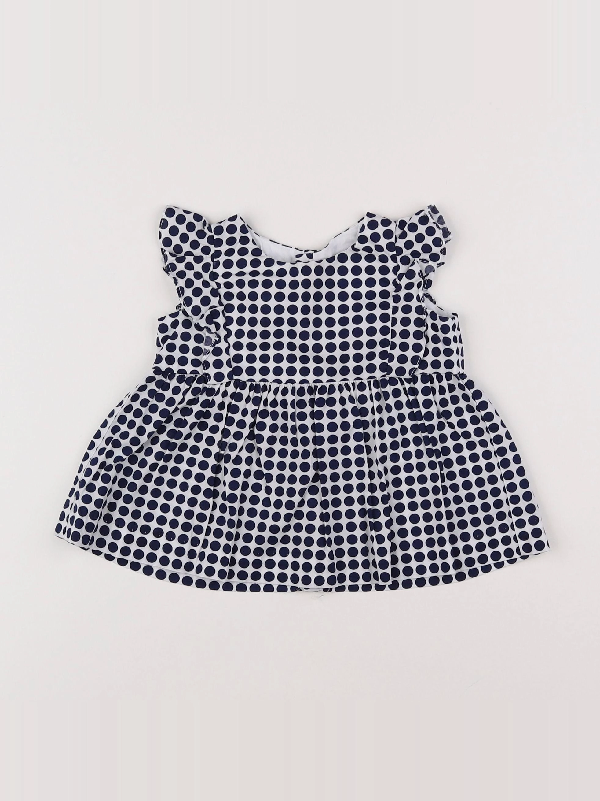 Jacadi - blouse bleu - 12 mois