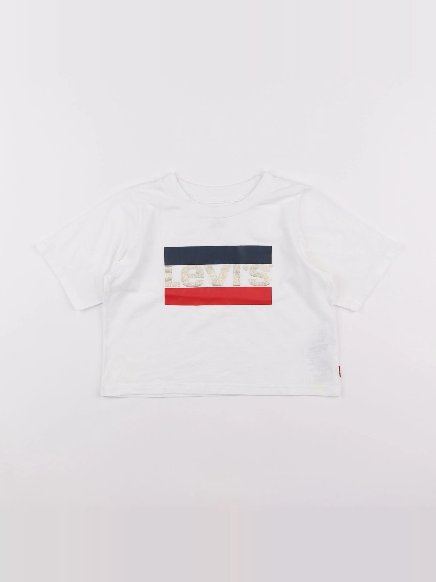 Levi's - tee-shirt court blanc, bleu - 4 ans