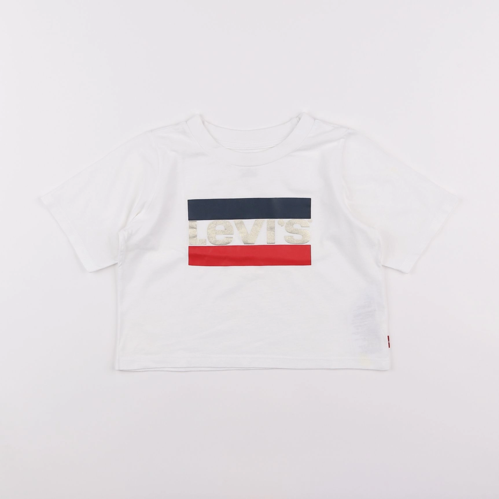 Levi's - tee-shirt court blanc, bleu - 4 ans