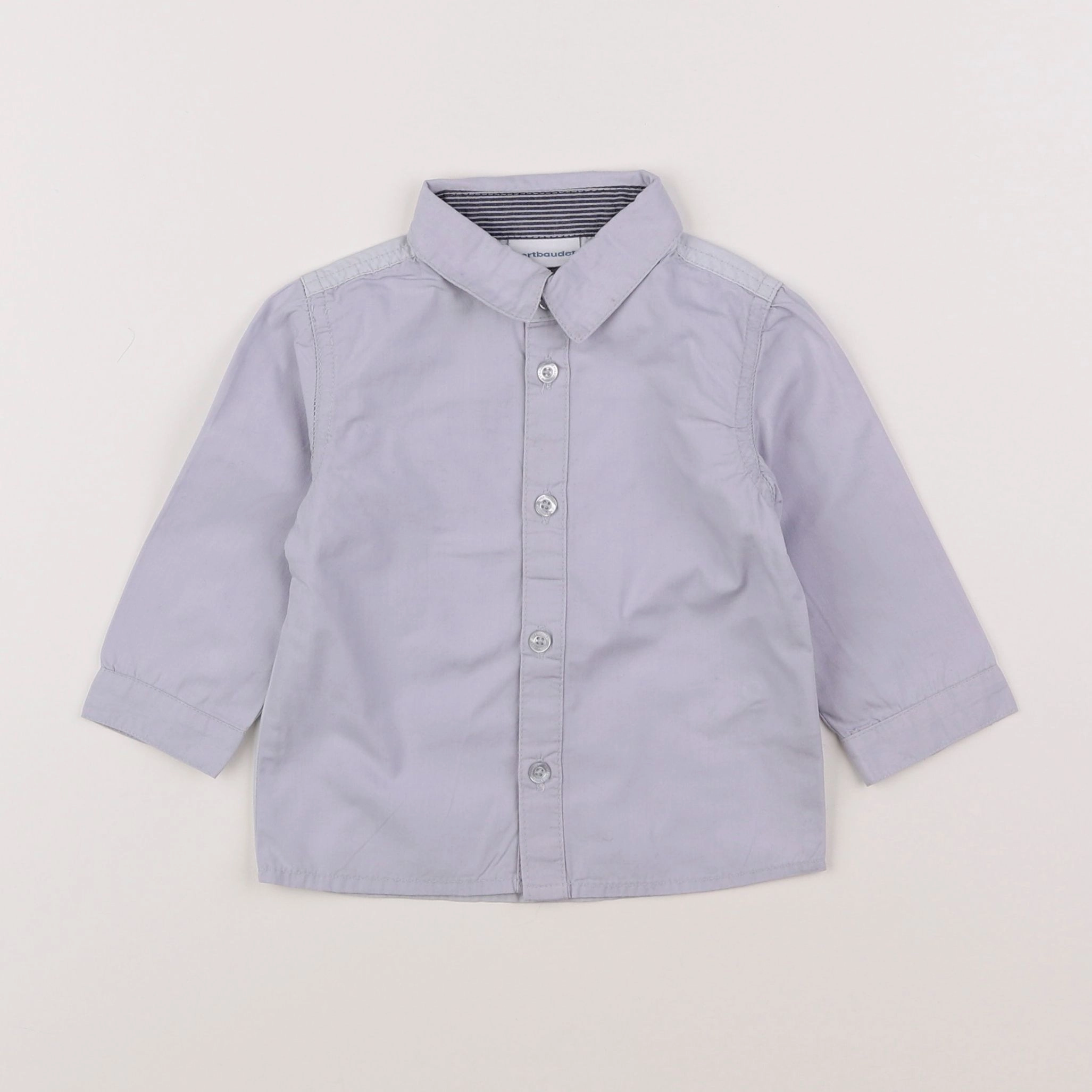 Vertbaudet - chemise bleu - 9 mois
