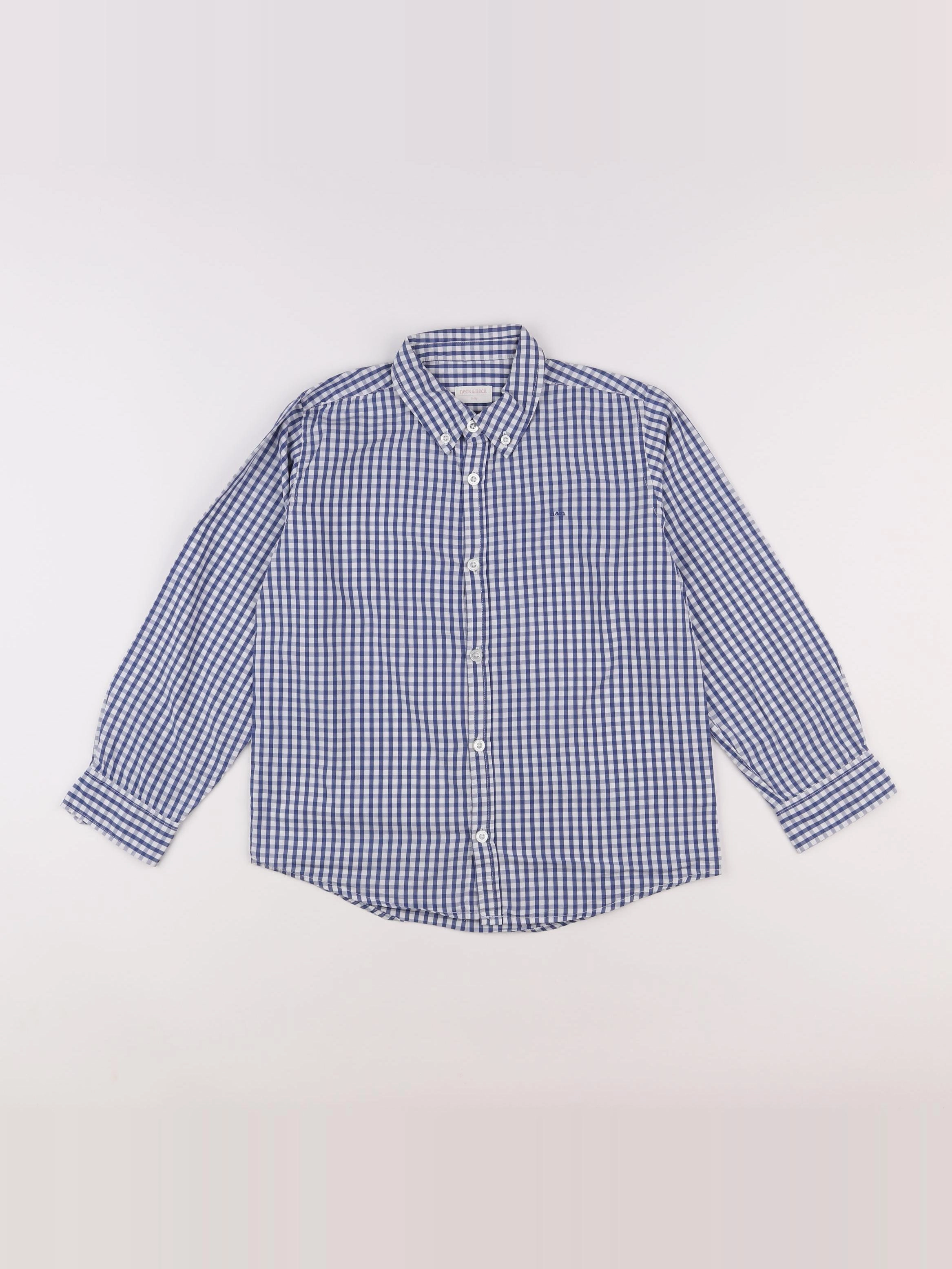 Neck & Neck - chemise bleu - 8/9 ans