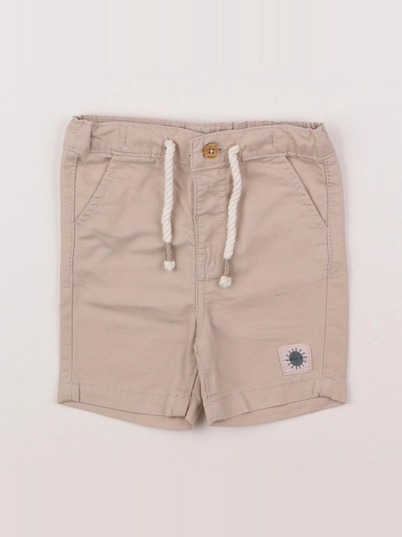Vertbaudet - short beige - 6 mois