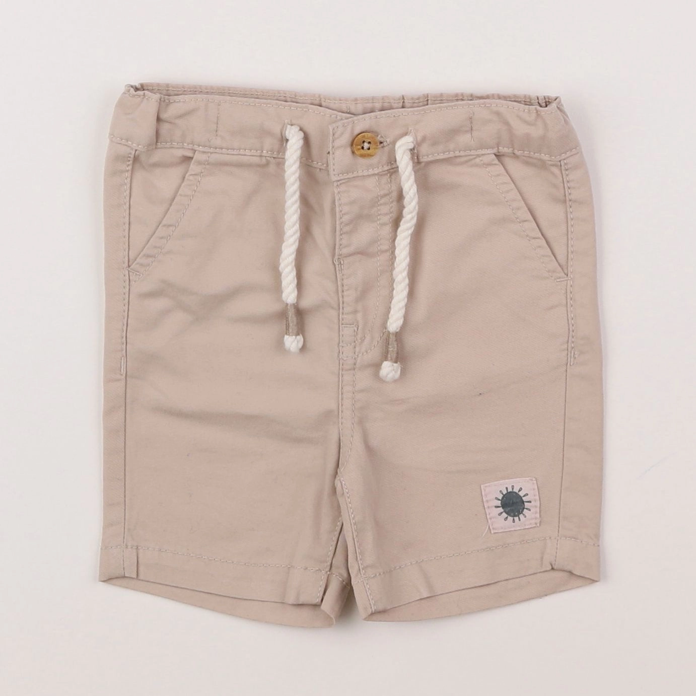 Vertbaudet - short beige - 6 mois