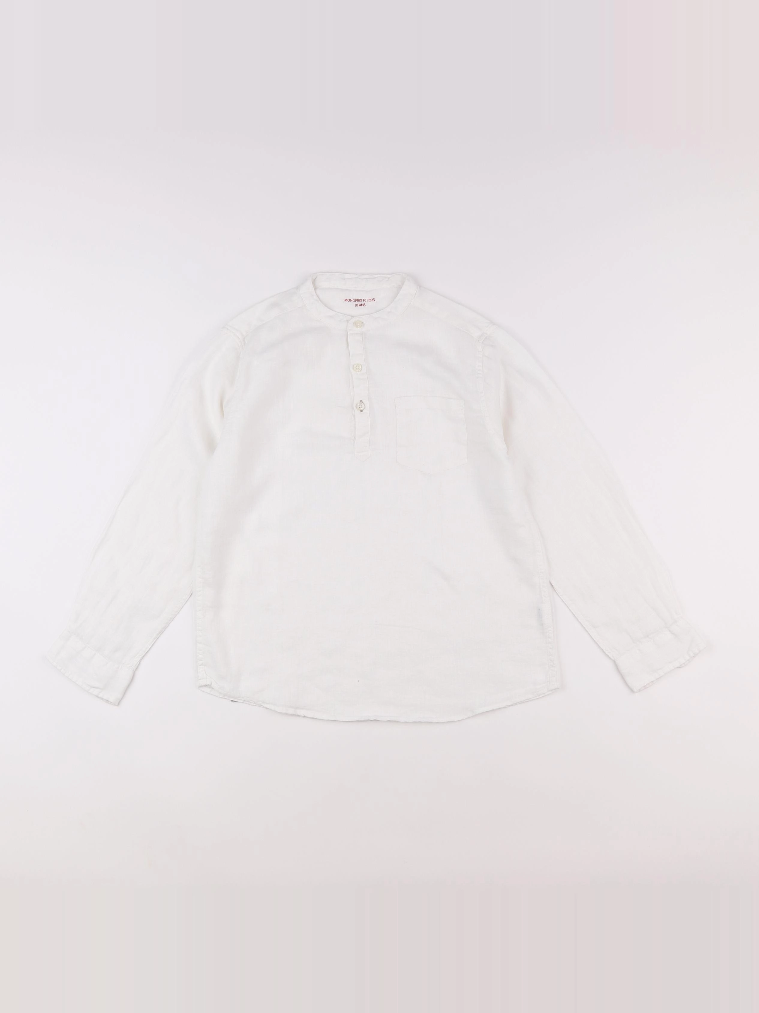 Monoprix - chemise blanc - 10 ans