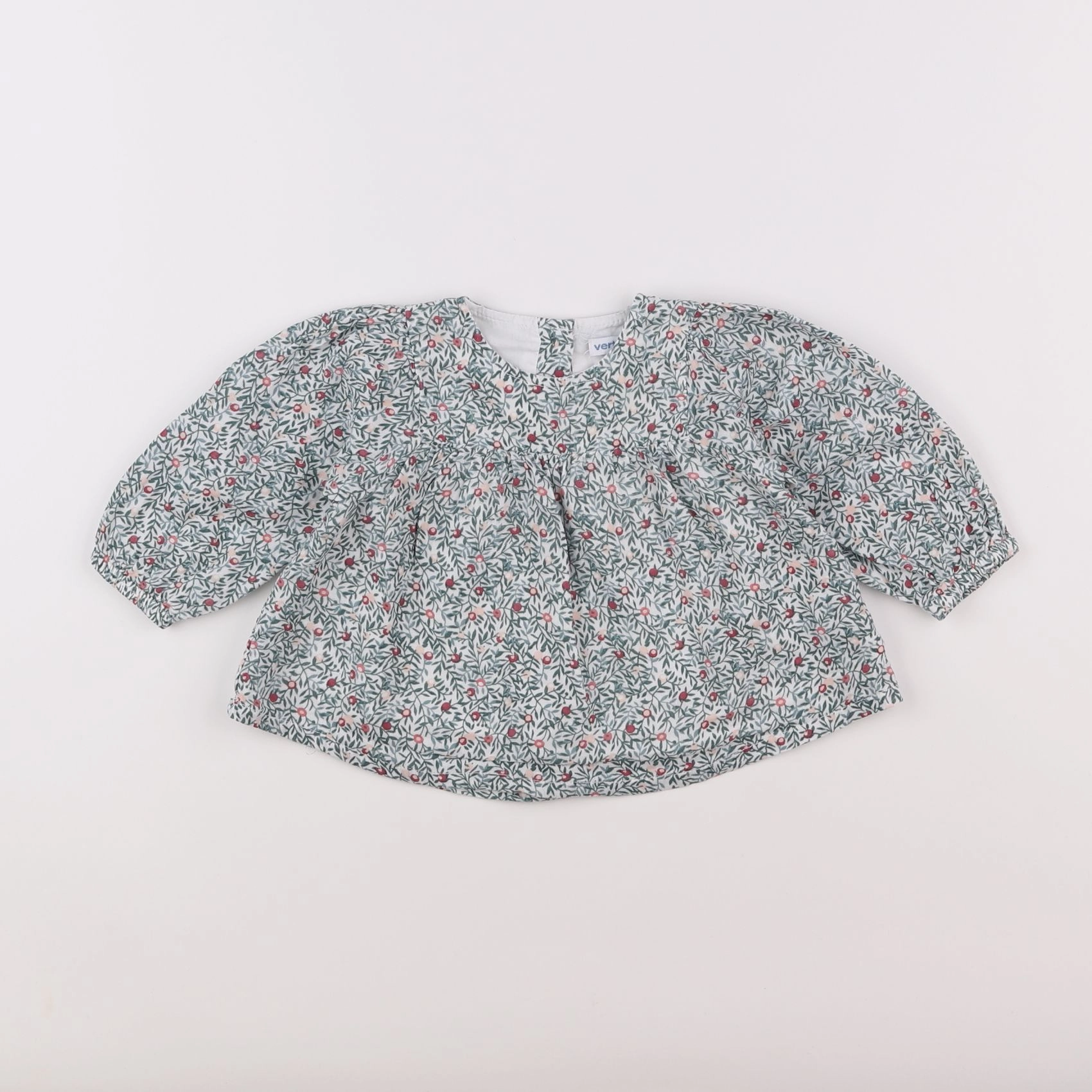 Vertbaudet - blouse vert - 9 mois