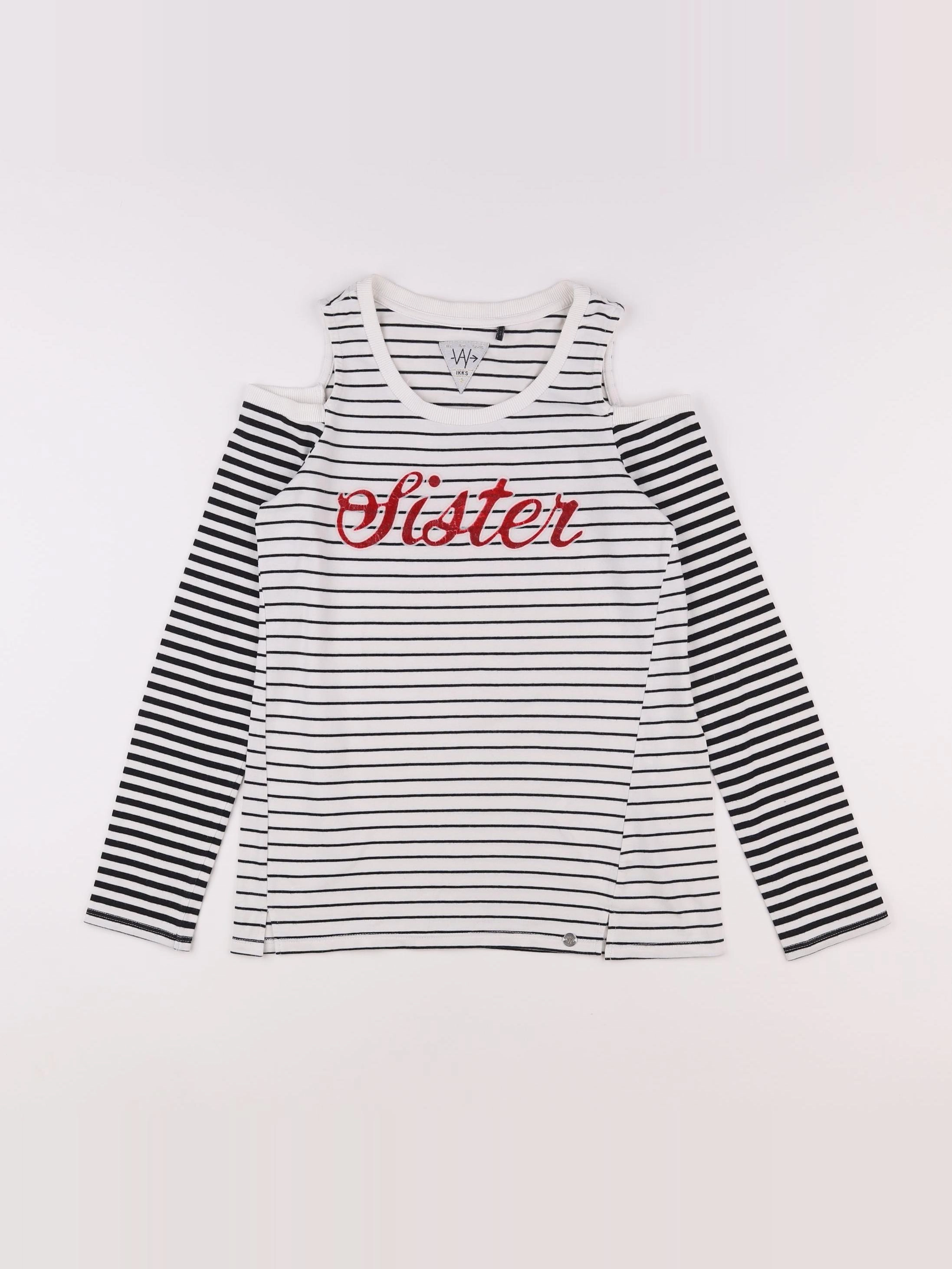 IKKS - tee-shirt blanc, bleu - 14 ans
