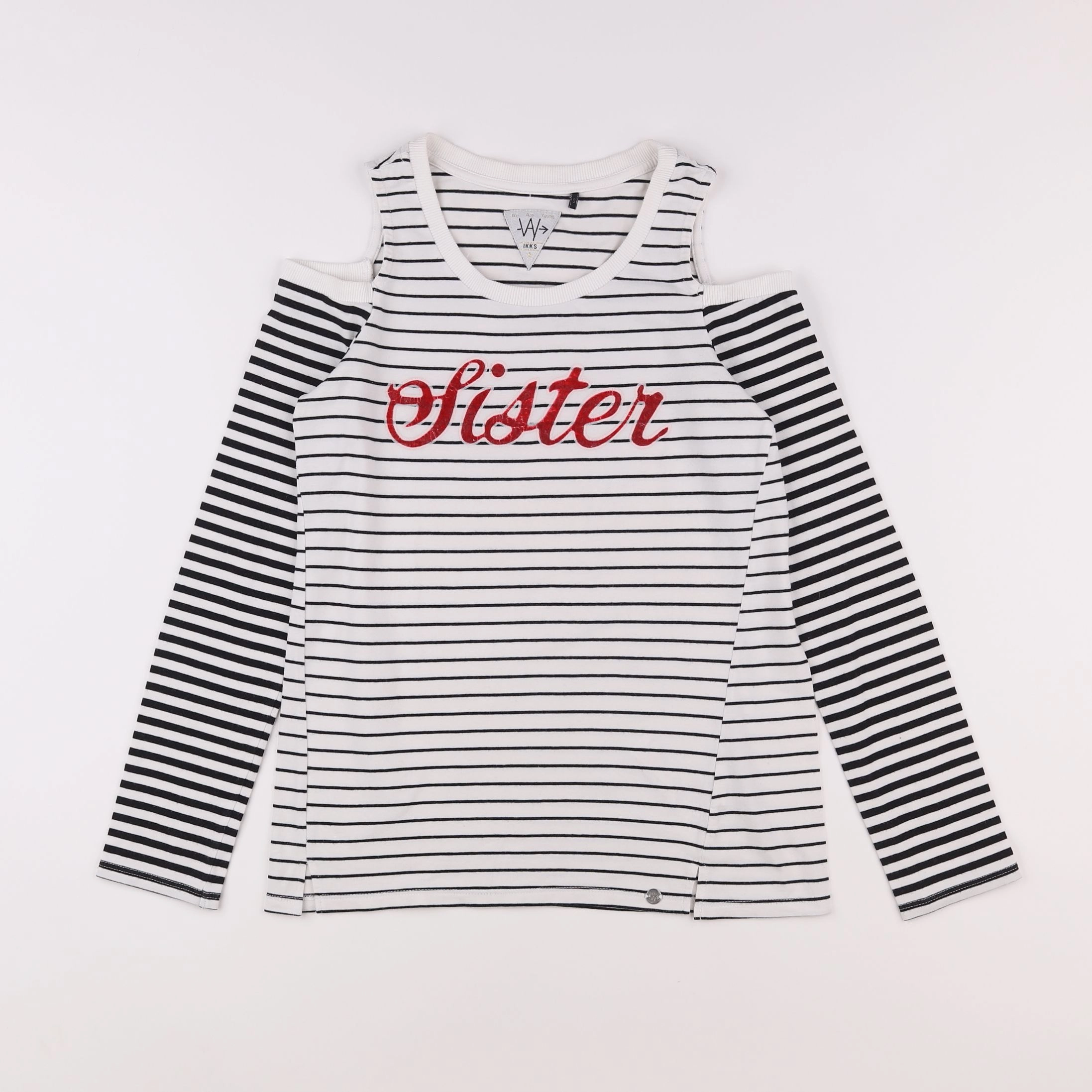 IKKS - tee-shirt blanc, bleu - 14 ans