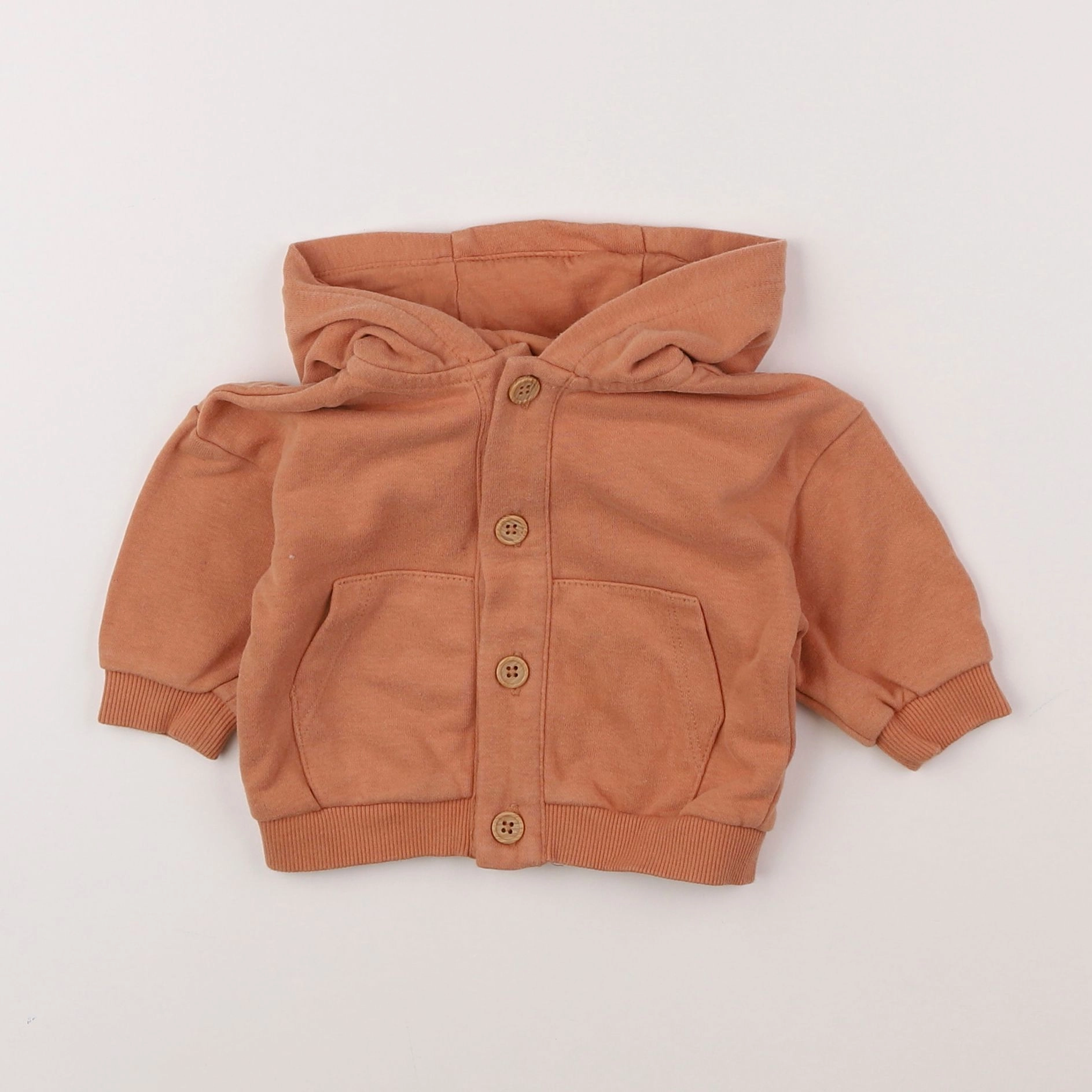 Vertbaudet - sweat orange - 3 mois