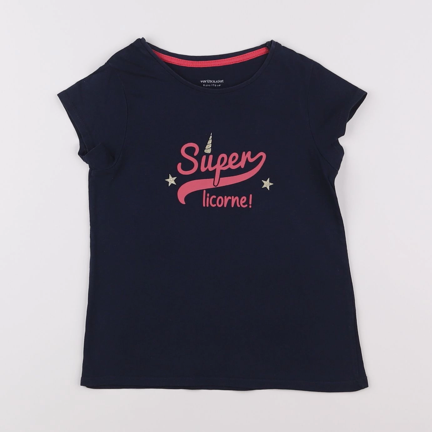 Vertbaudet - tee-shirt bleu - 6 ans