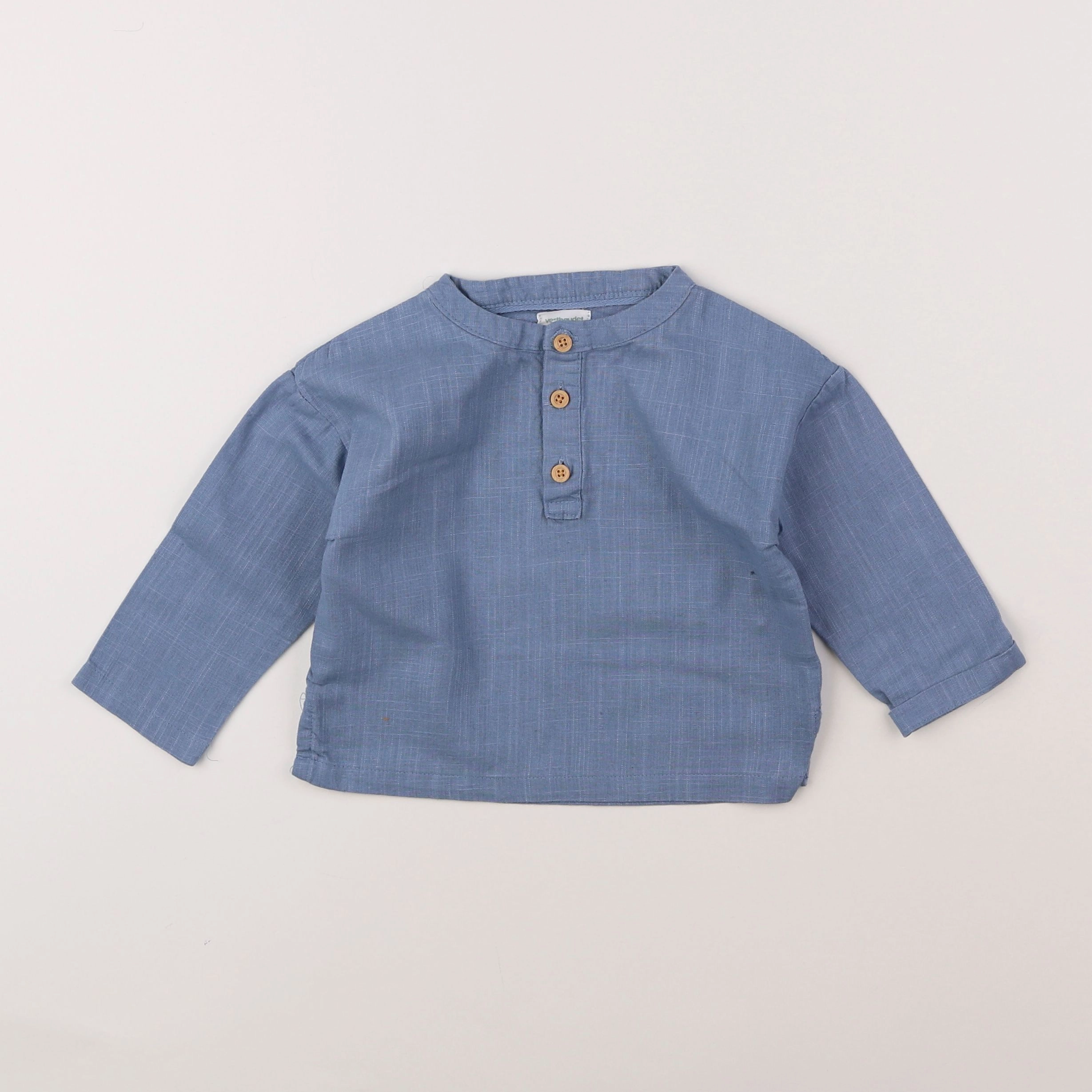 Vertbaudet - chemise bleu - 12 mois