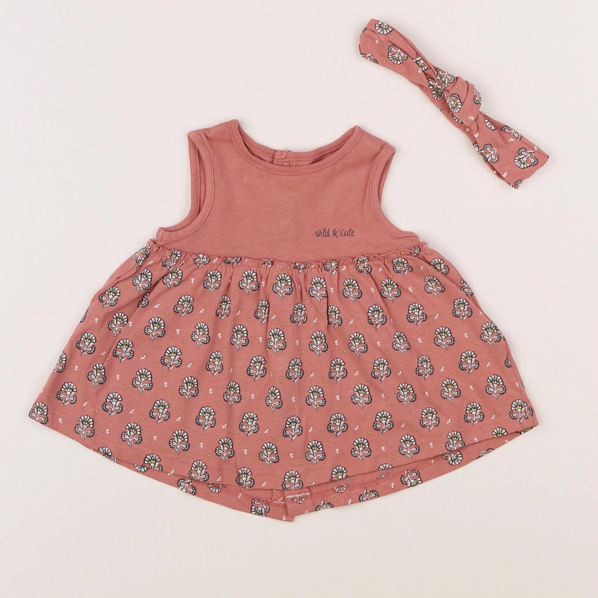 Vertbaudet - robe rose - 1 mois