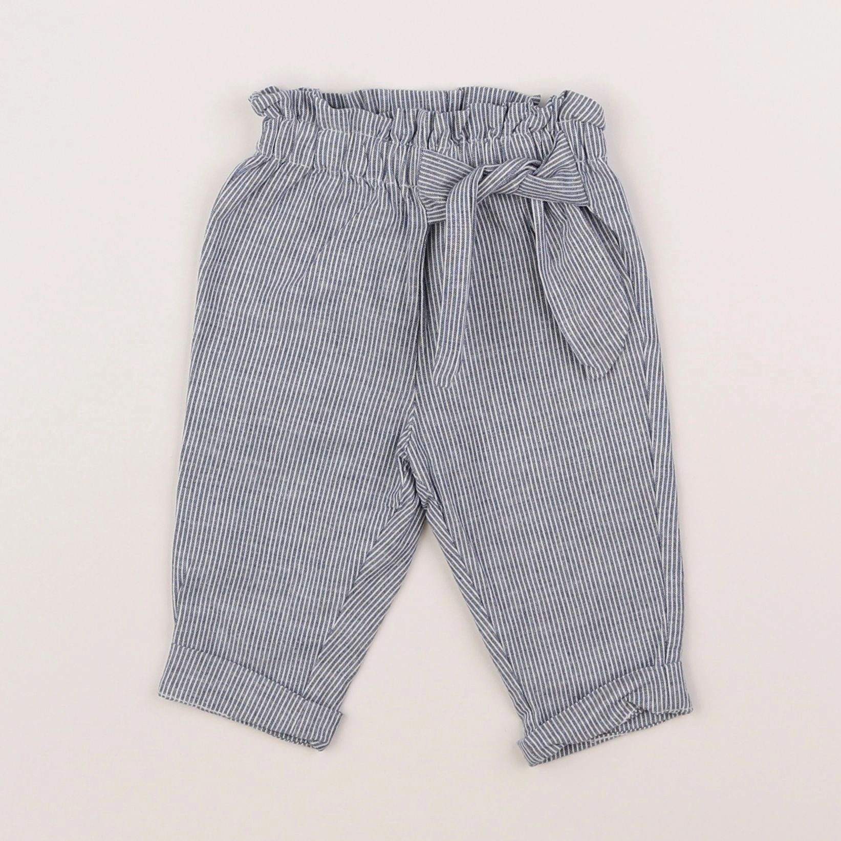 Vertbaudet - pantalon bleu - 3 mois