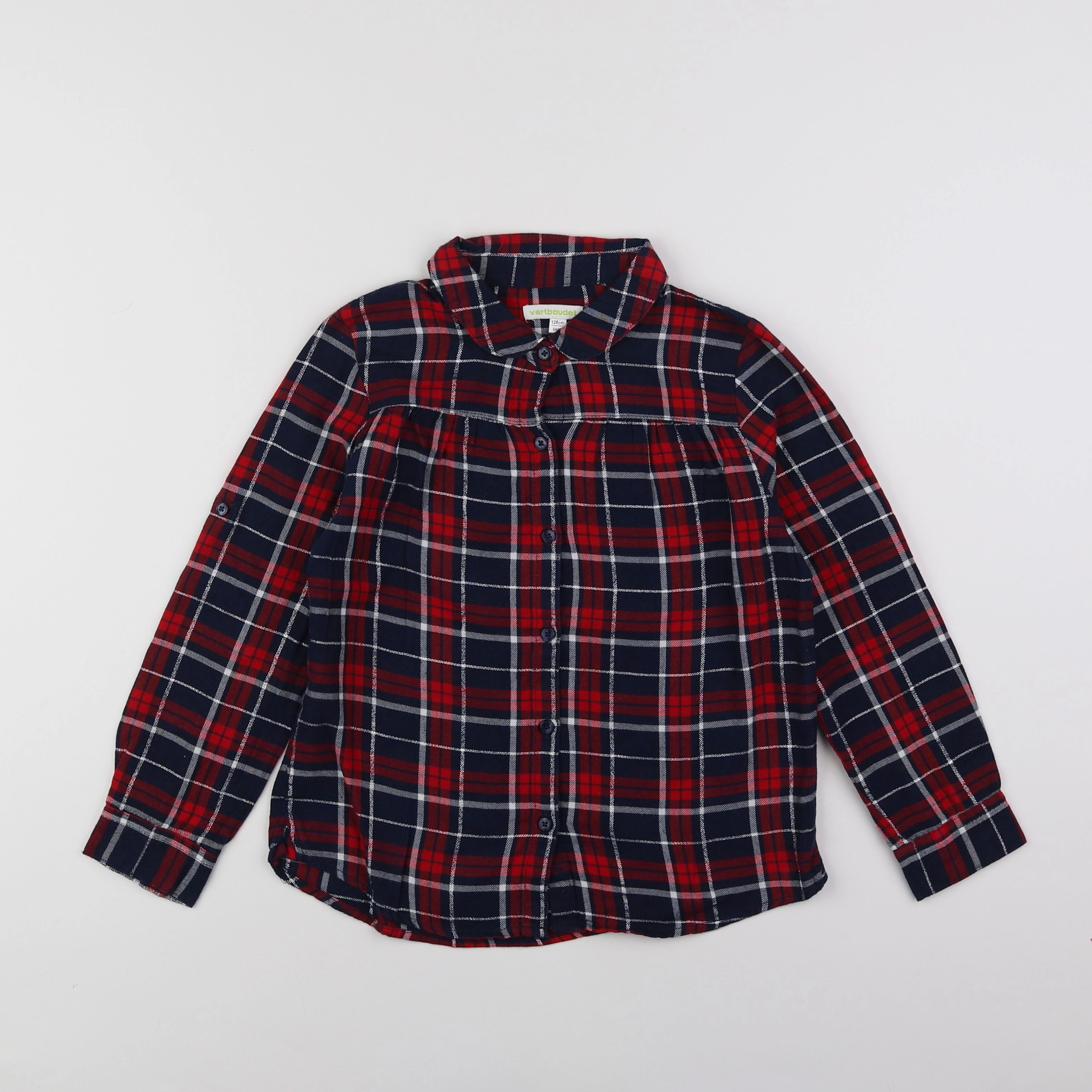 Vertbaudet - blouse bleu - 8 ans