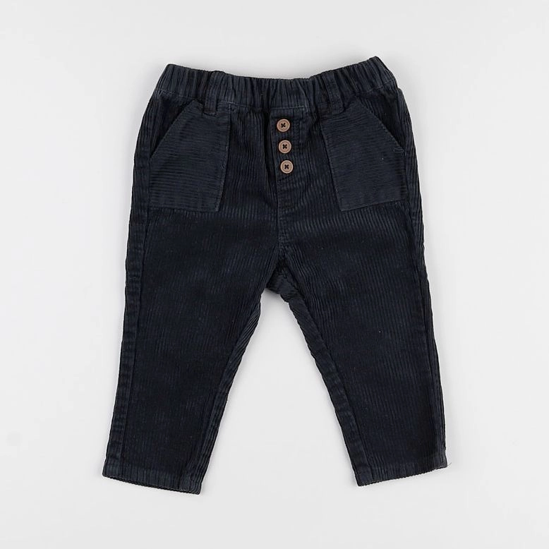 Vertbaudet - pantalon bleu - 12 mois