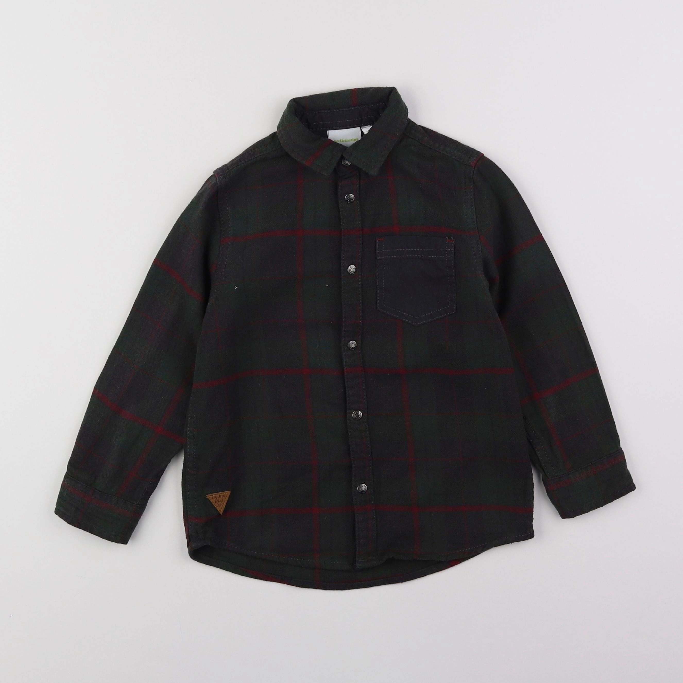 Vertbaudet - chemise vert - 6 ans