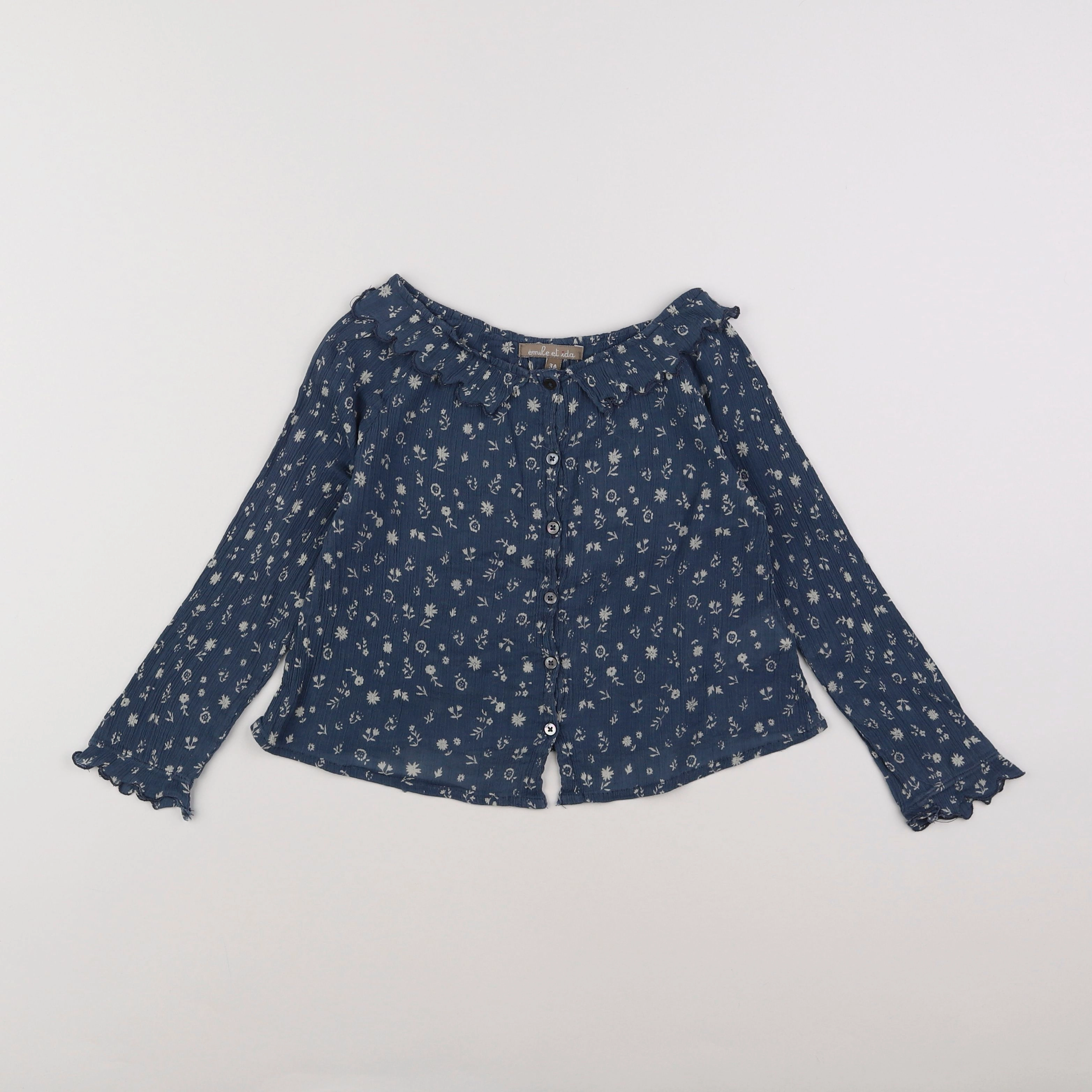 Emile et Ida - blouse bleu - 3 ans