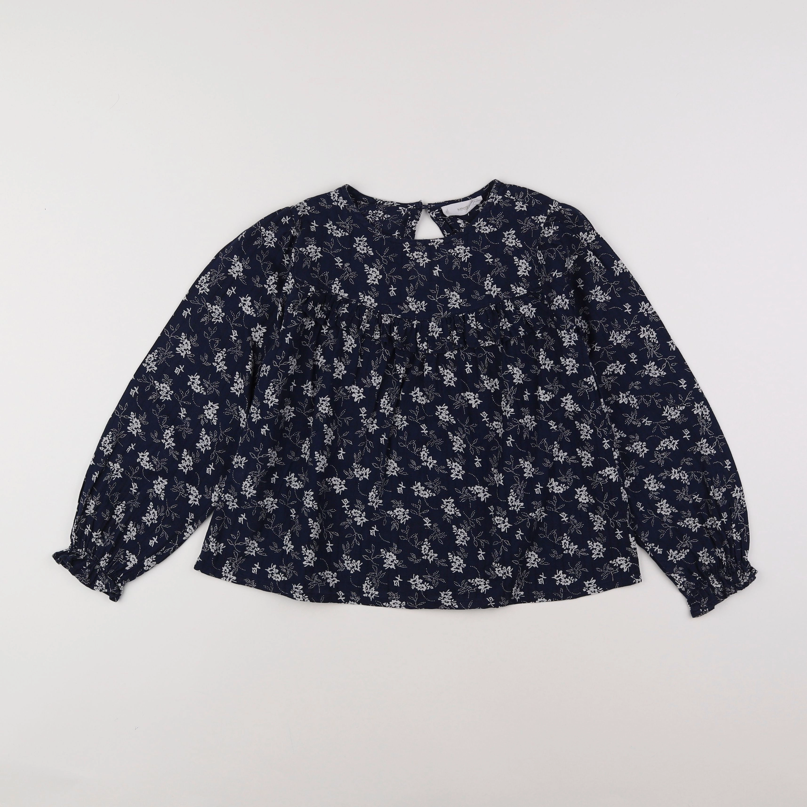 Mango - blouse bleu, blanc - 8 ans