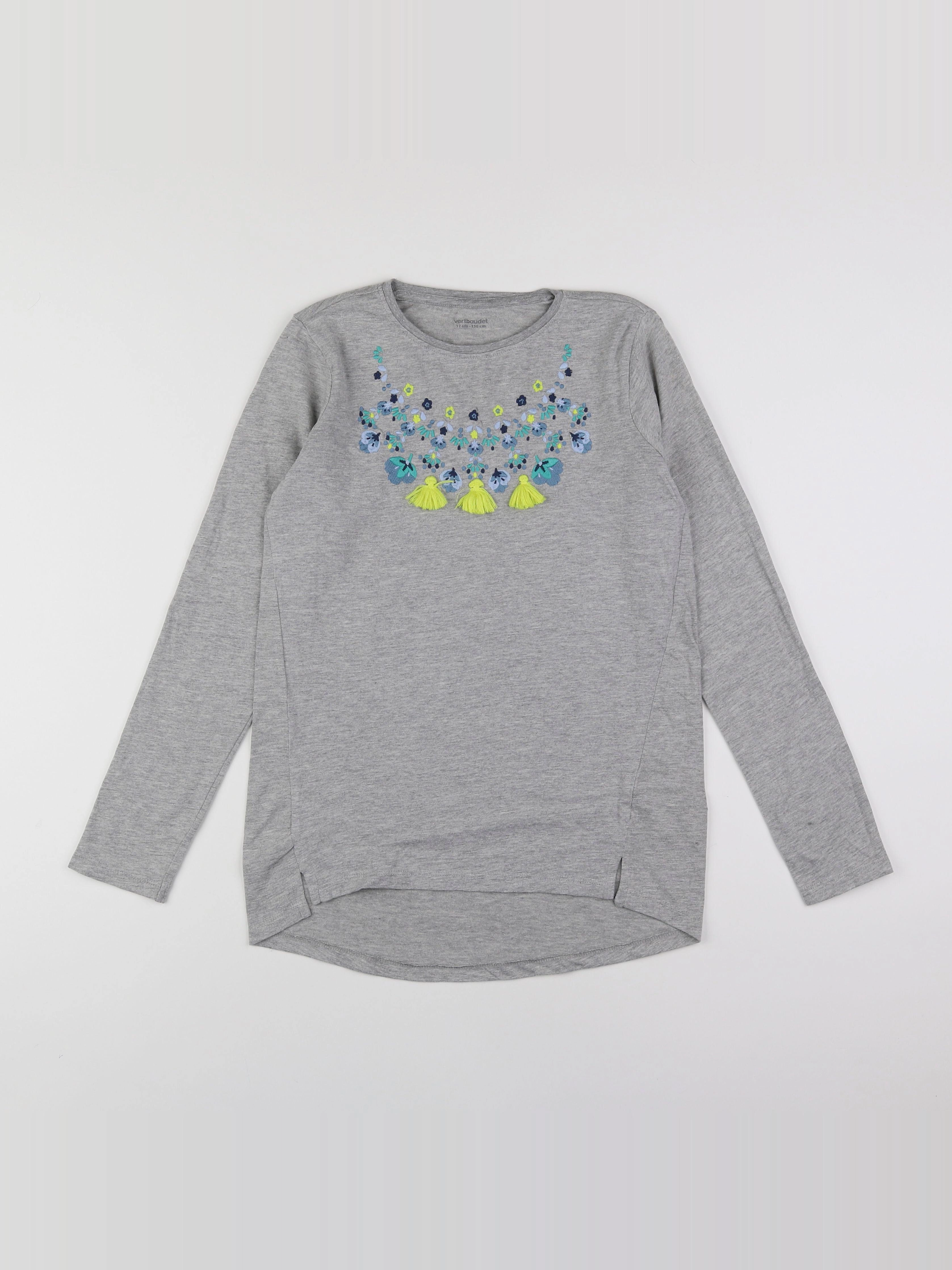 Vertbaudet - tee-shirt gris - 12 ans