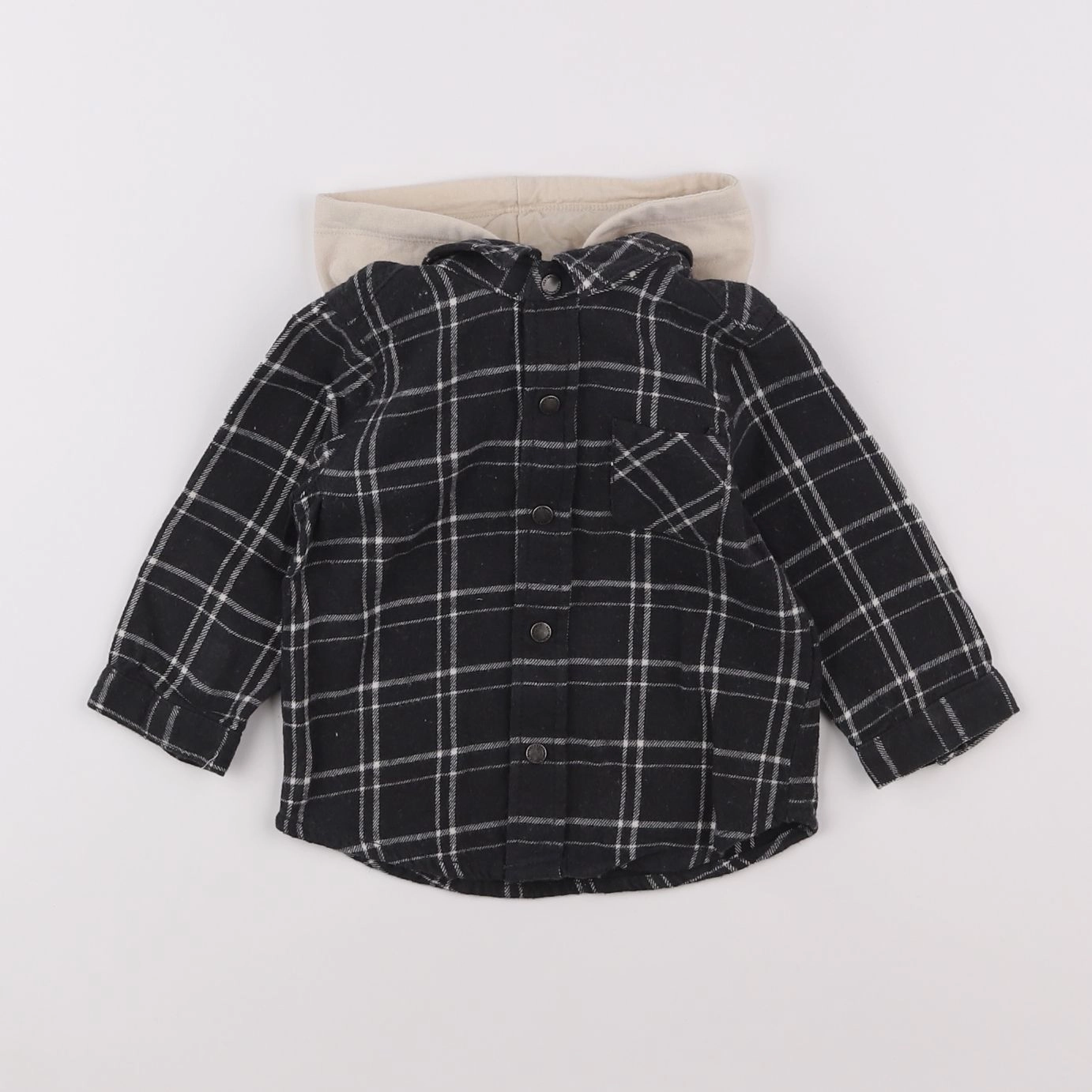 Vertbaudet - chemise noir - 12 mois