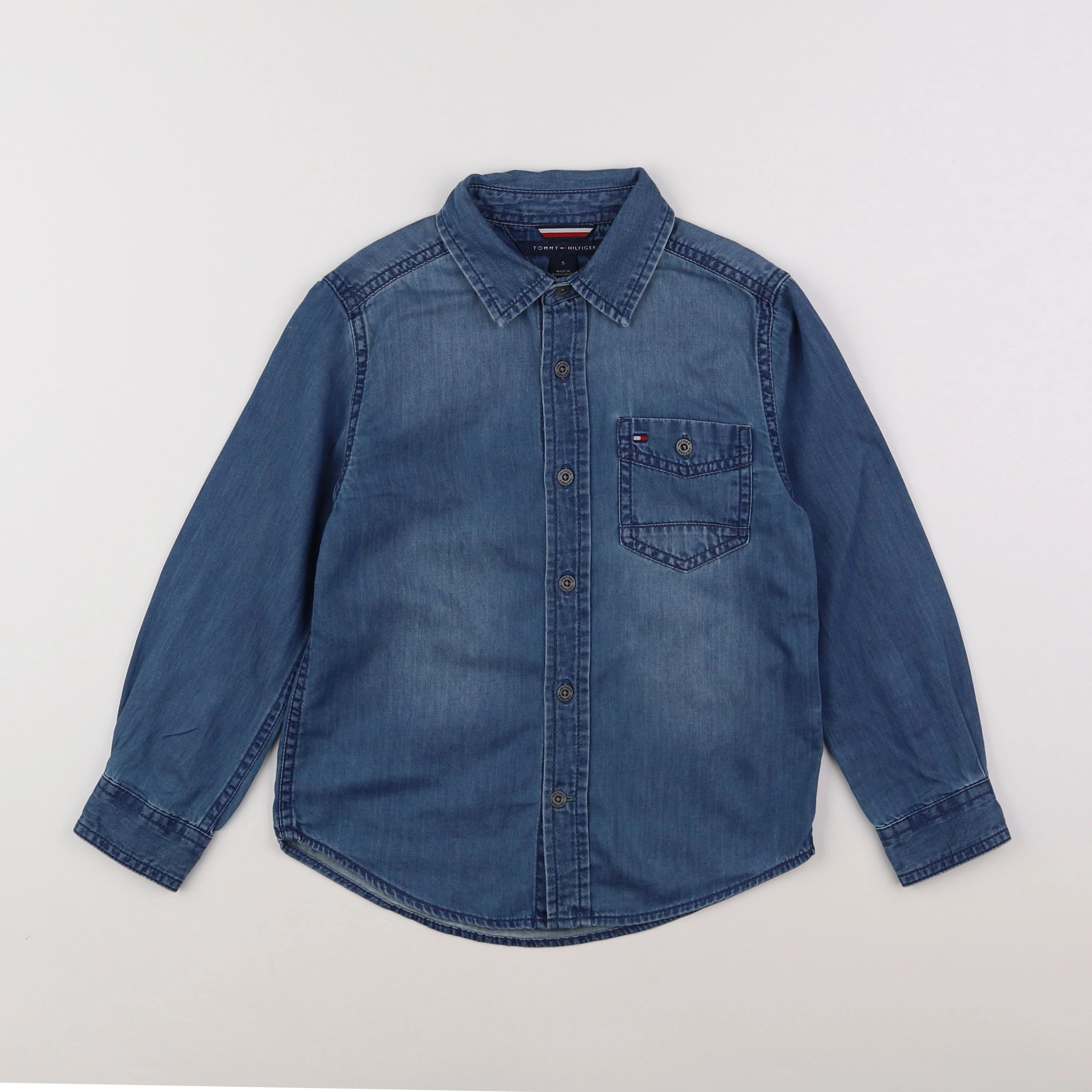 Tommy Hilfiger - chemise bleu - 5 ans