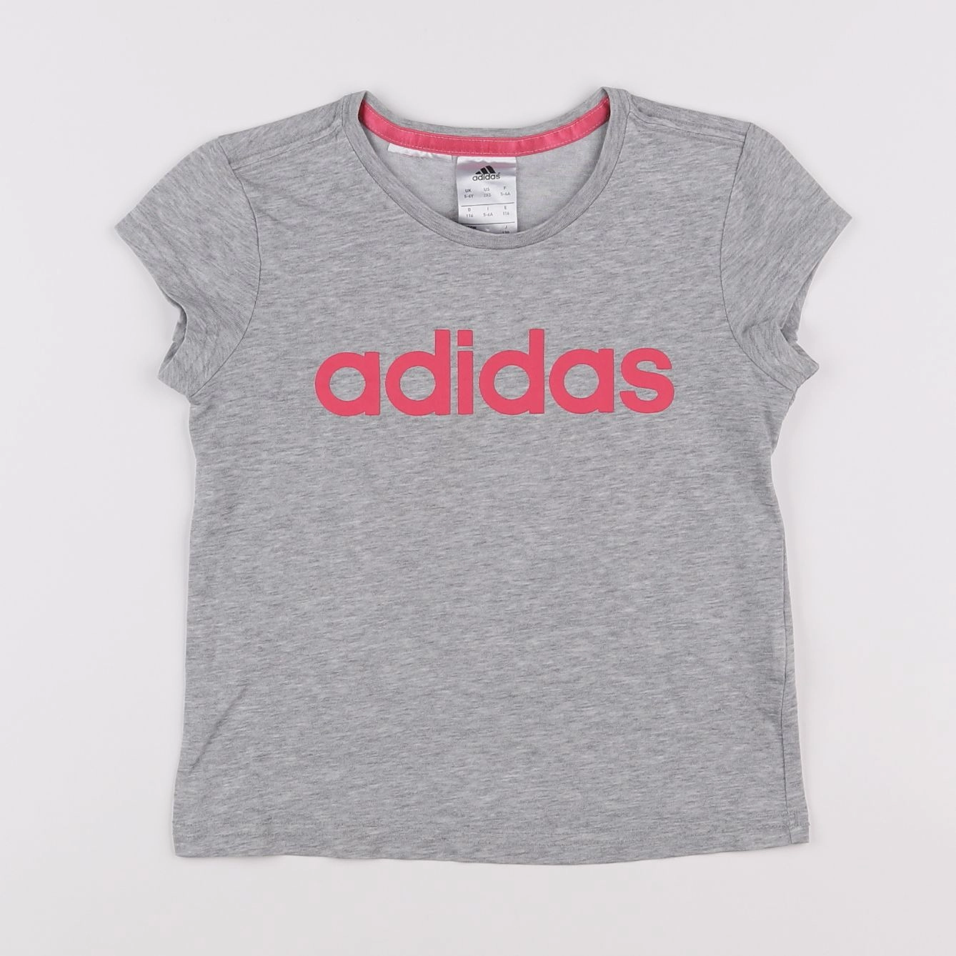 Adidas - tee-shirt gris - 5/6 ans