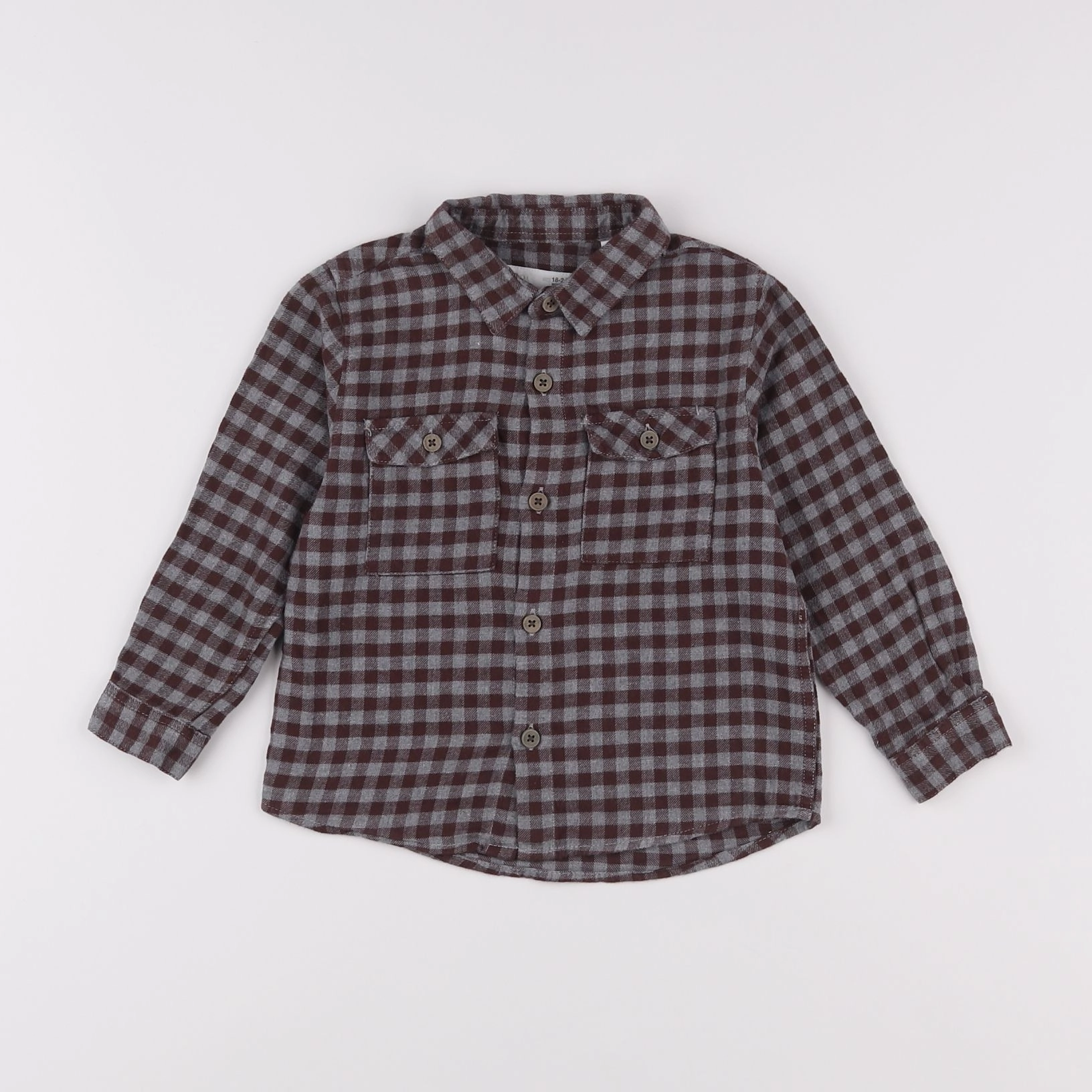 Zara - chemise marron - 18 mois à 2 ans