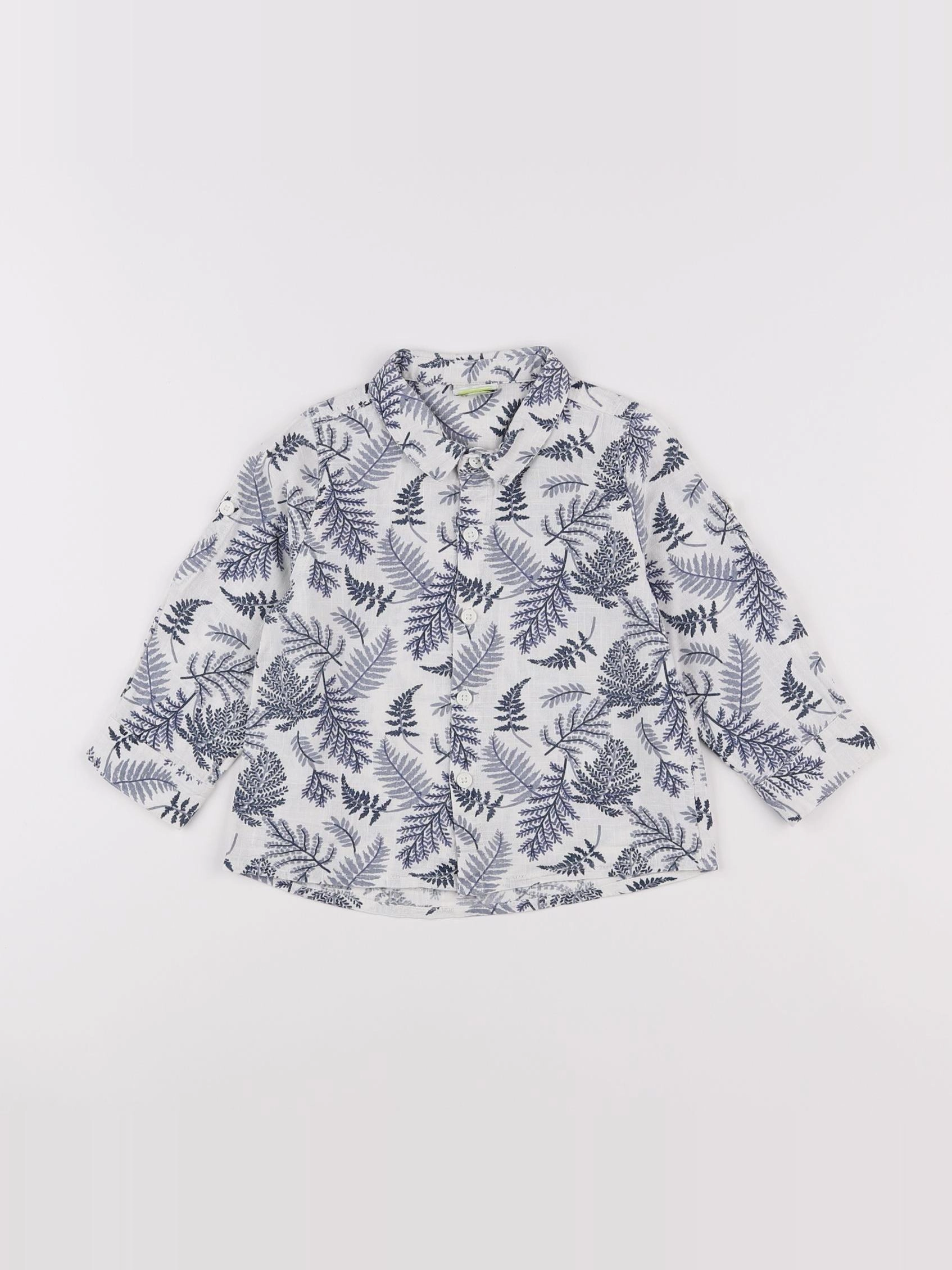 Tape à l'oeil - chemise bleu, blanc - 2 ans