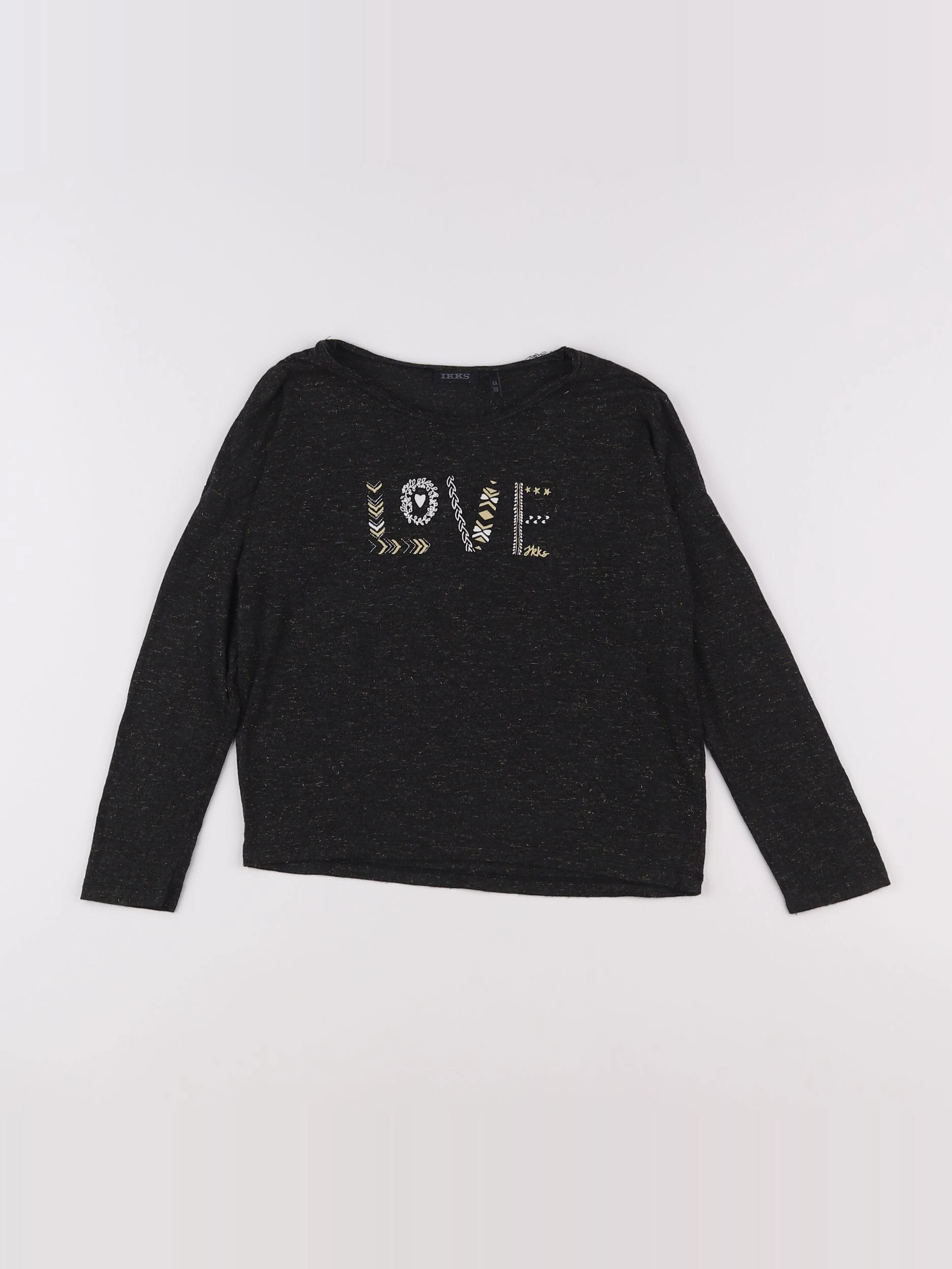 IKKS - tee-shirt gris, or - 6 ans