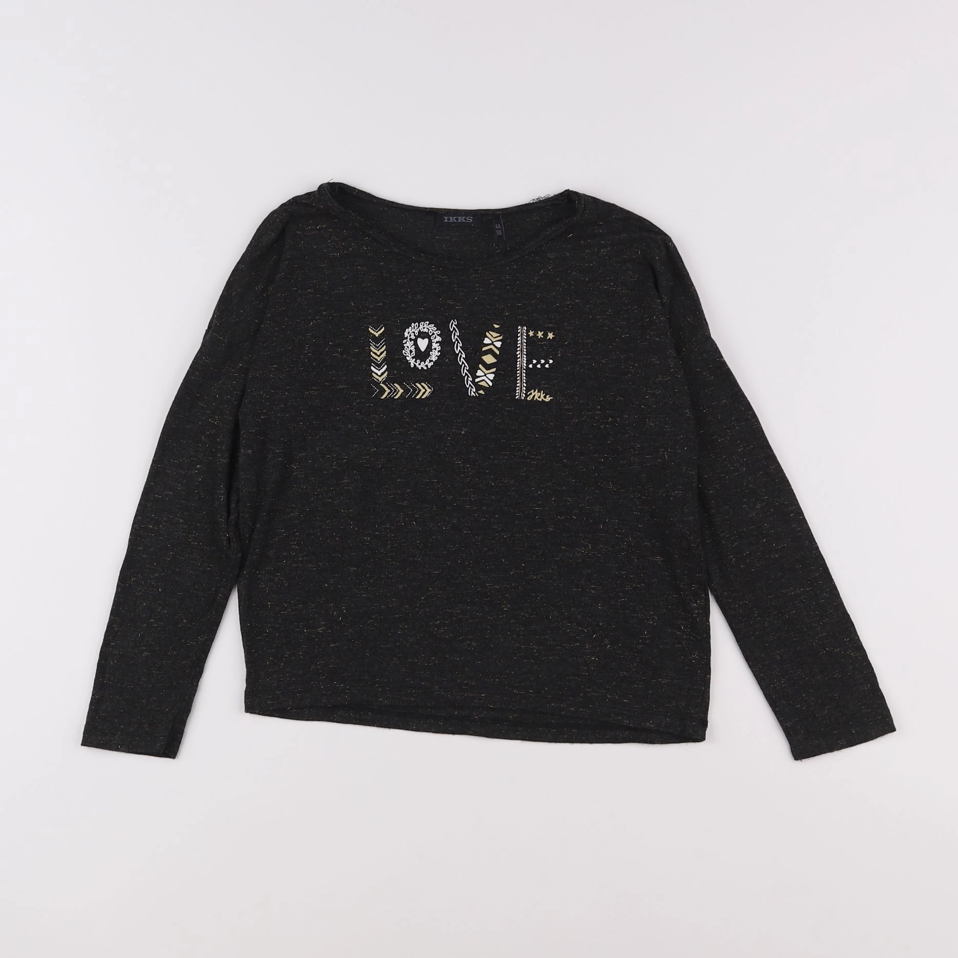 IKKS - tee-shirt gris, or - 6 ans