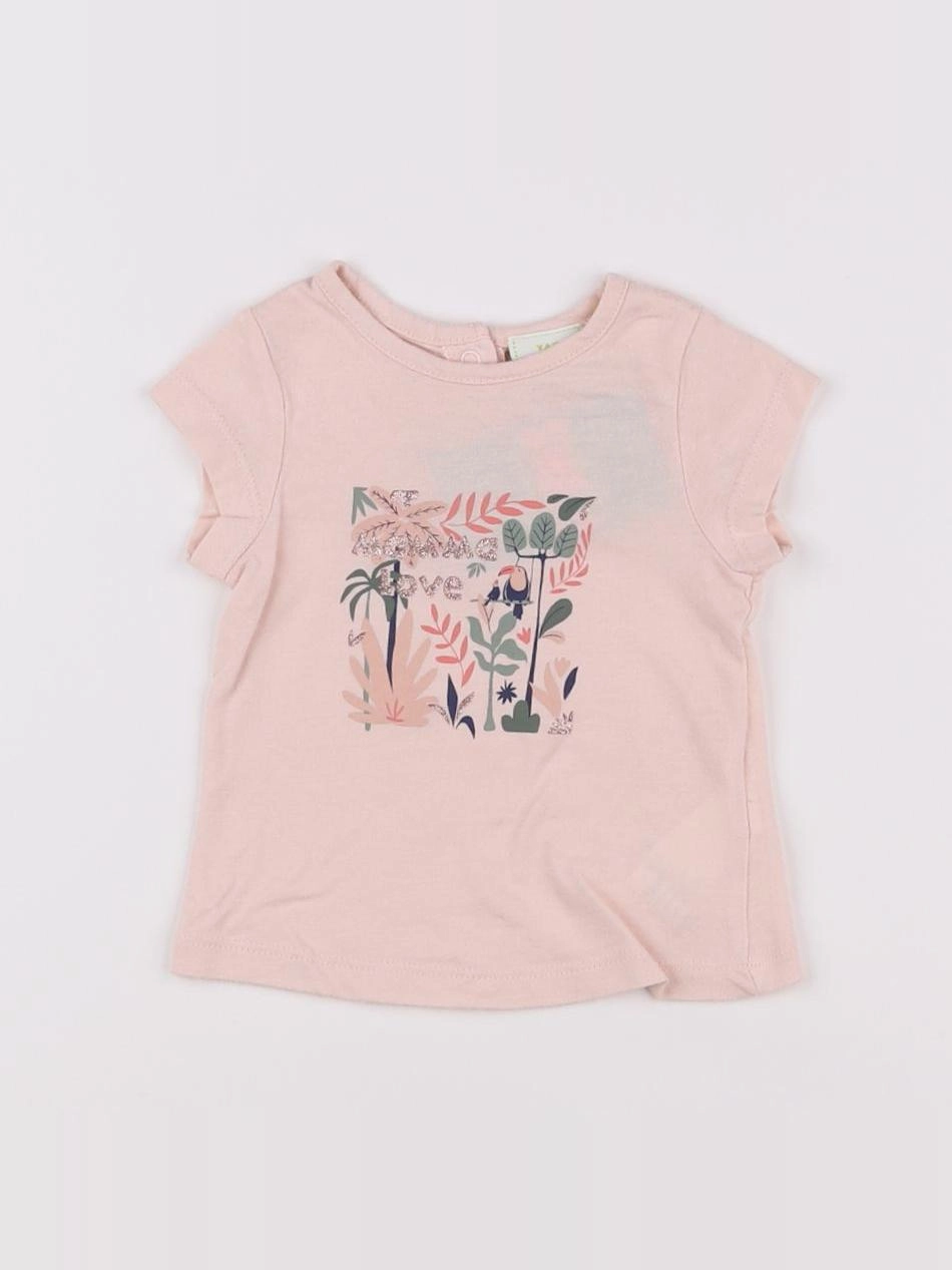 Tape à l'oeil - tee-shirt rose - 3 mois