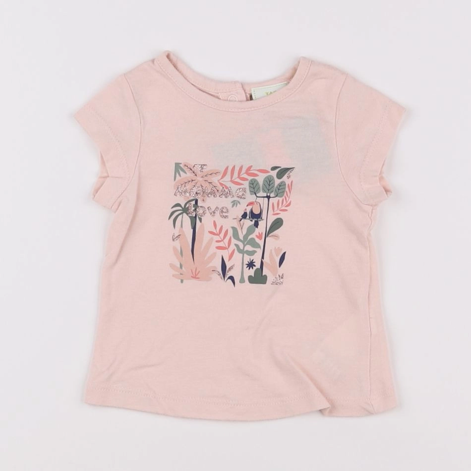 Tape à l'oeil - tee-shirt rose - 3 mois
