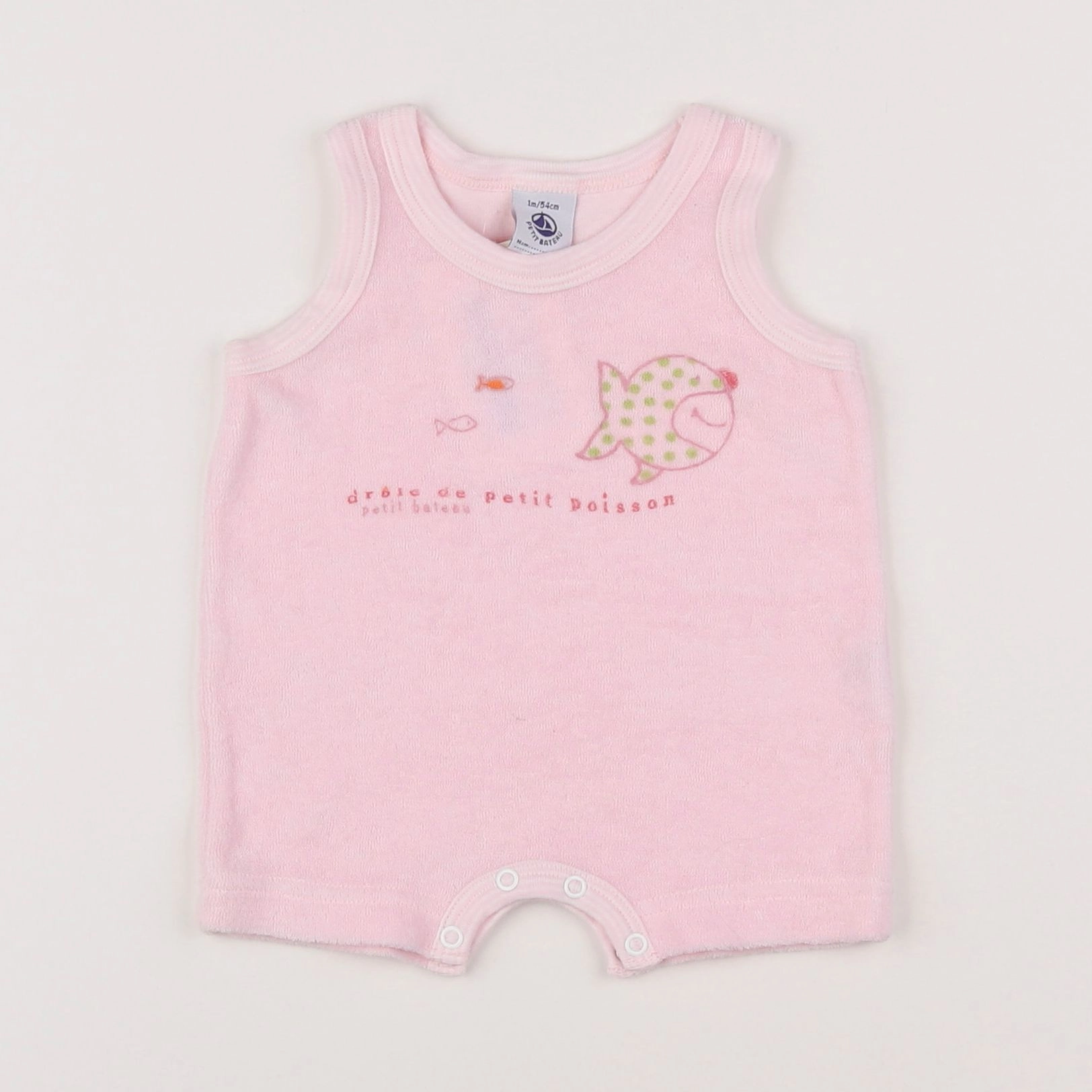 Petit Bateau - pyjama coton rose - 1 mois