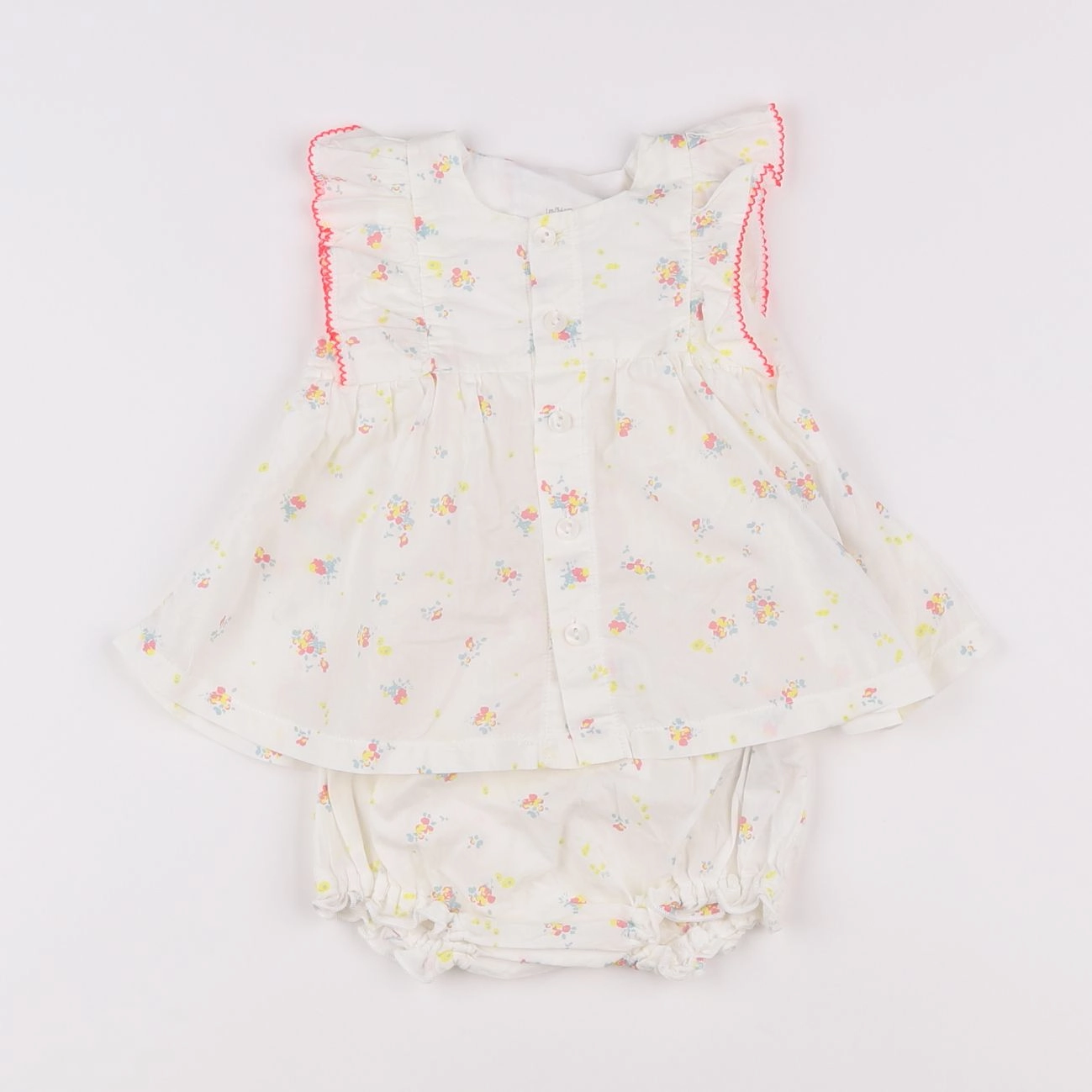 Petit Bateau - robe blanc, multicolore - 1 mois