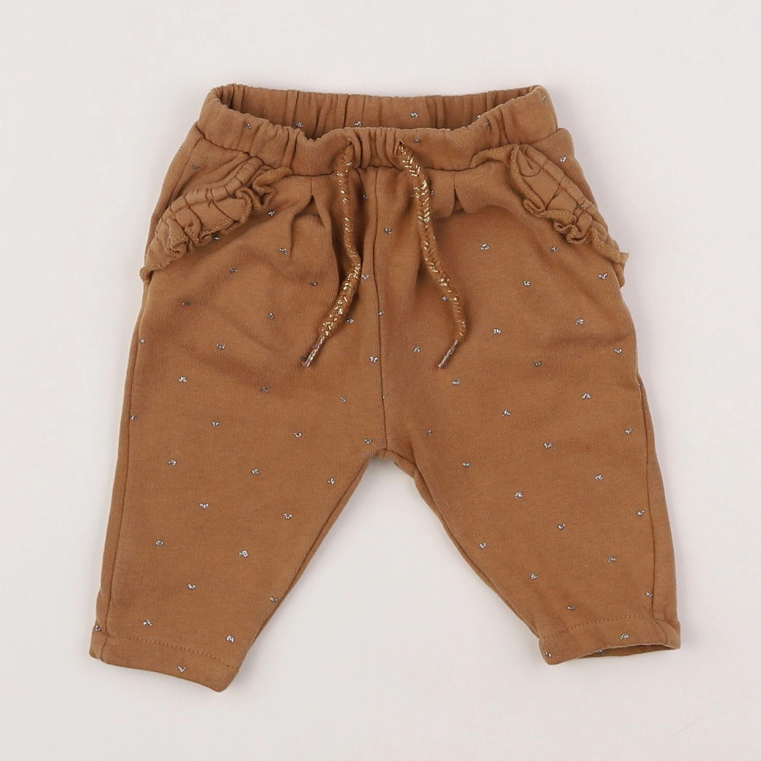 Vertbaudet - jogging marron, or - 3 mois