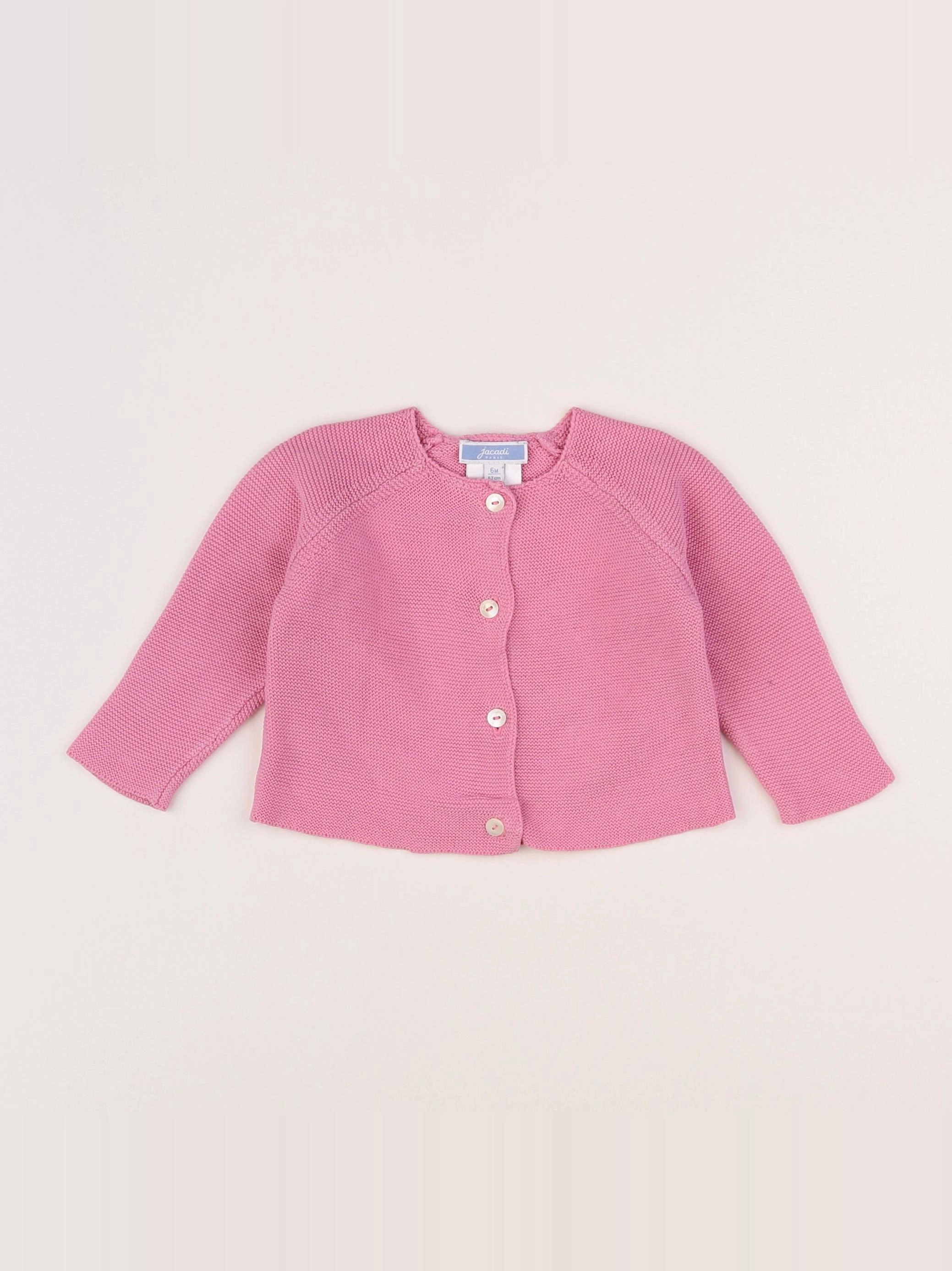 Jacadi - gilet rose - 6 mois