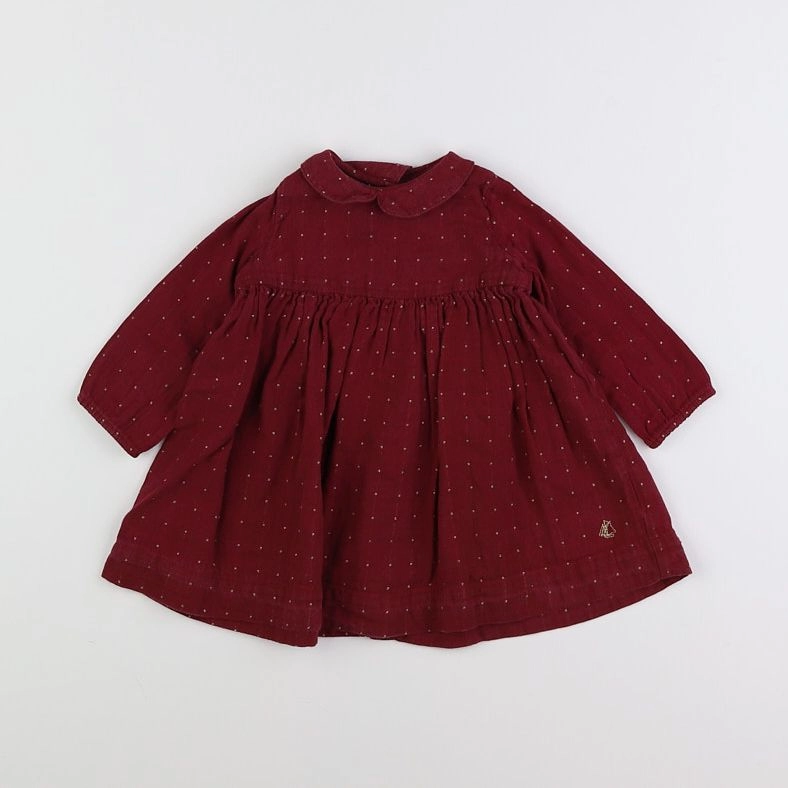 Petit Bateau - robe rose - 12 mois