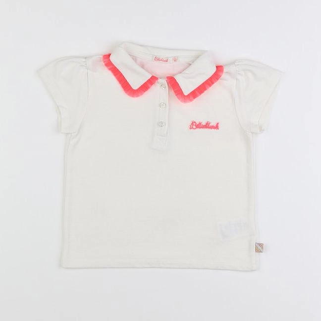 Billie Blush - polo blanc - 6 ans