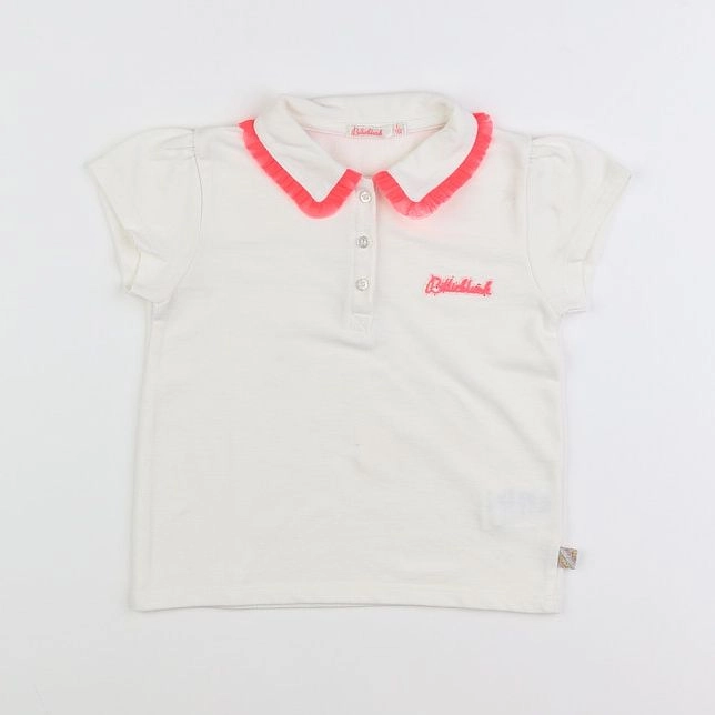 Billie Blush - polo blanc - 6 ans