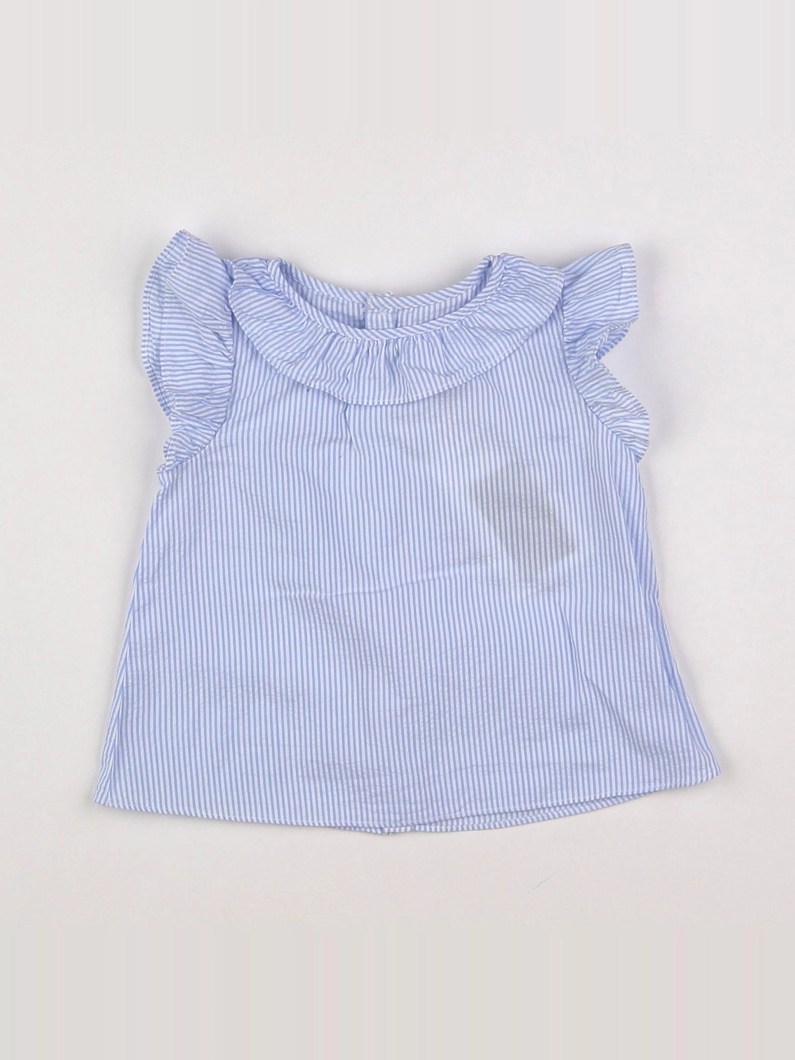 Jacadi - blouse blanc, bleu - 12 mois