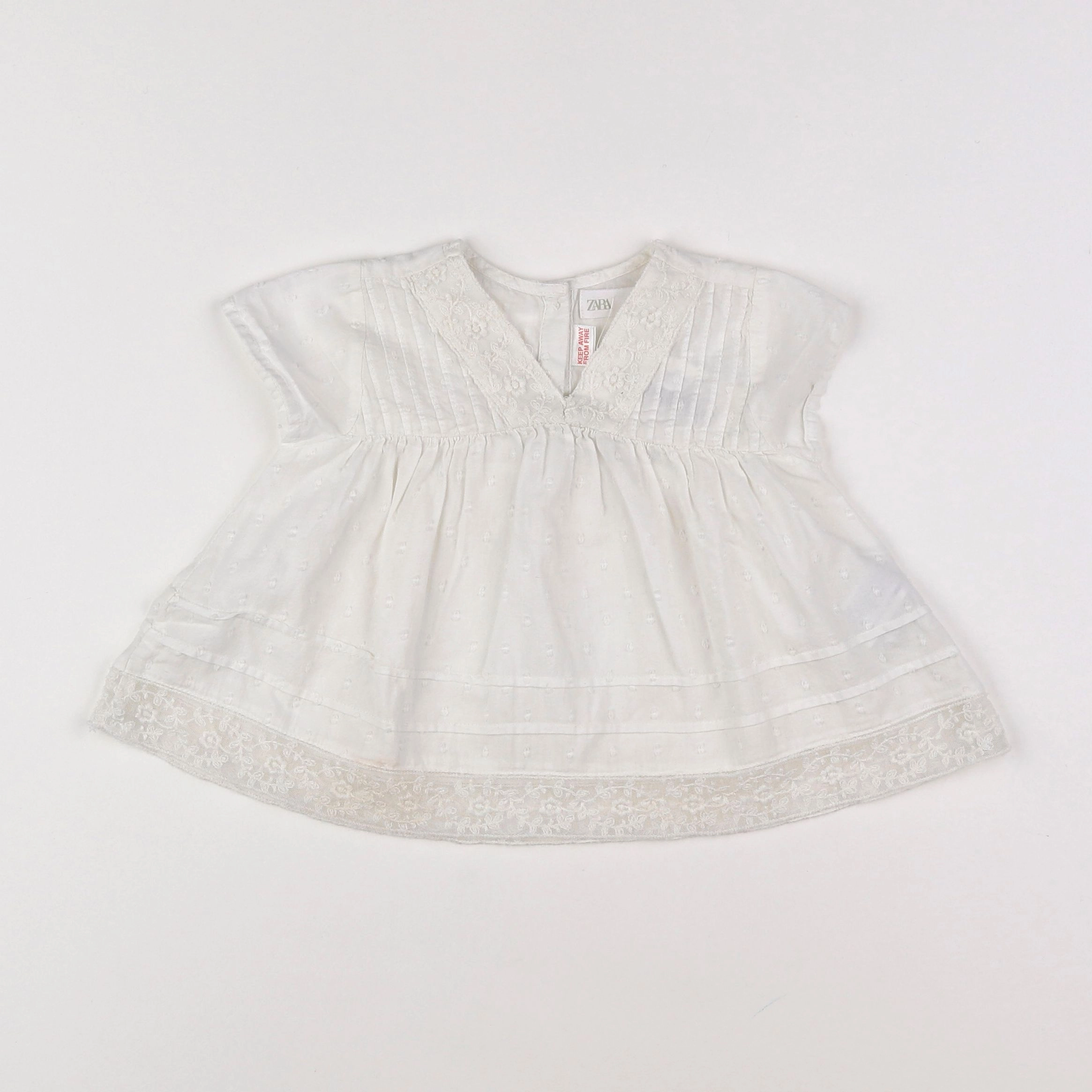 Zara - blouse blanc - 9/12 mois