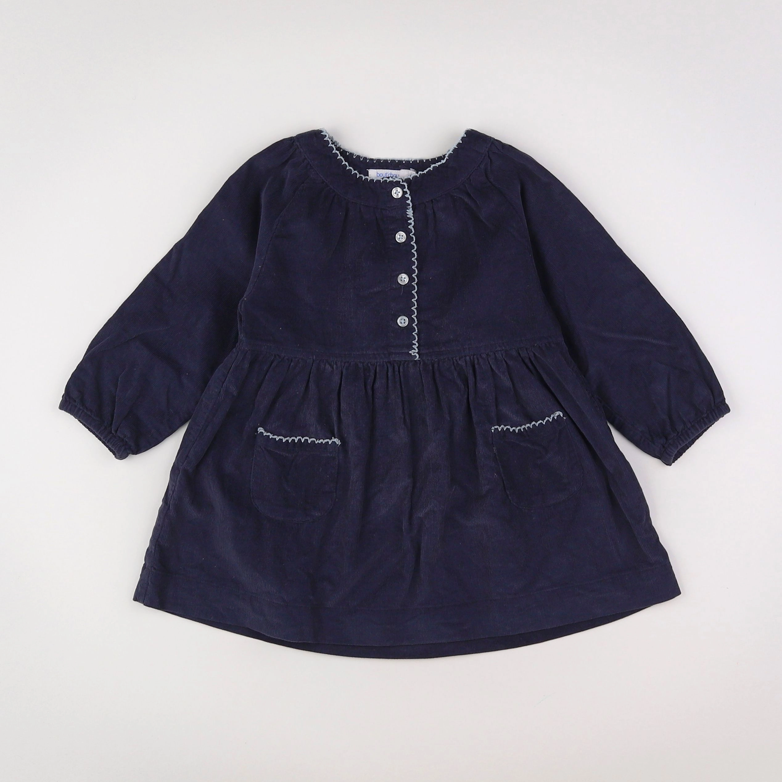 Boutchou - robe bleu - 12 mois