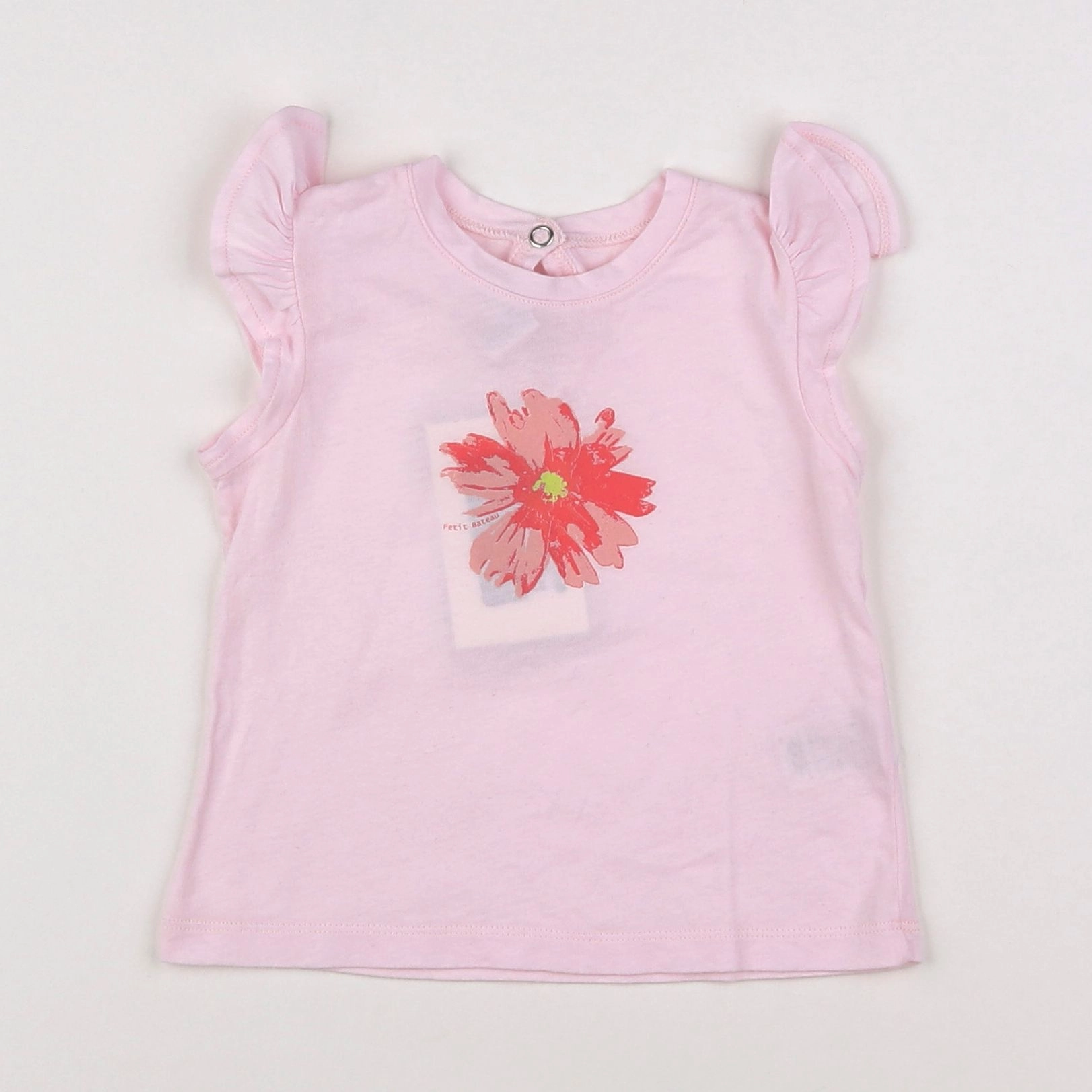 Petit Bateau - tee-shirt rose - 12 mois
